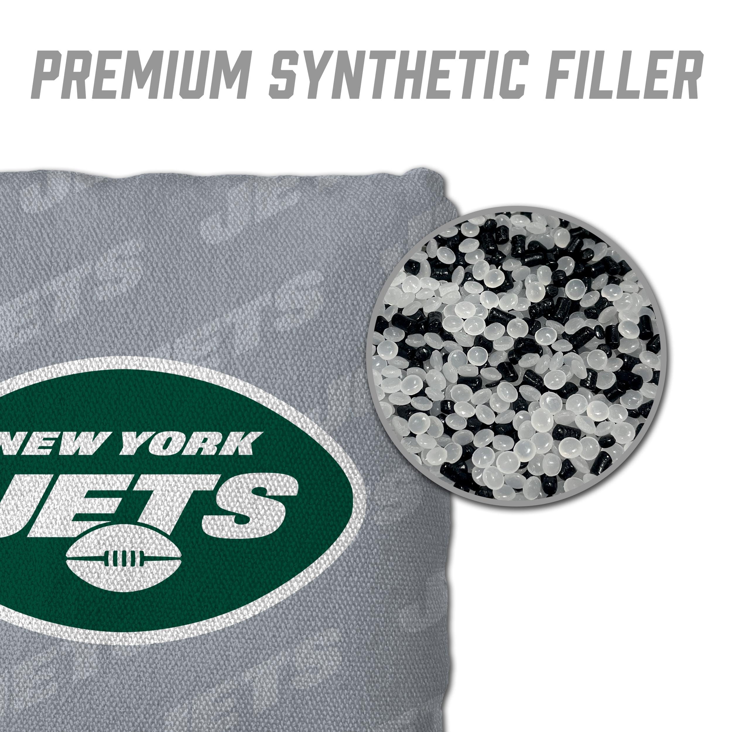 YouTheFan NFL New York Jets Cornhole Bags - 4PK - Grey - Sports Collectibles, Sports Memorabilia, Sports Fan Shop, Sports Gifts