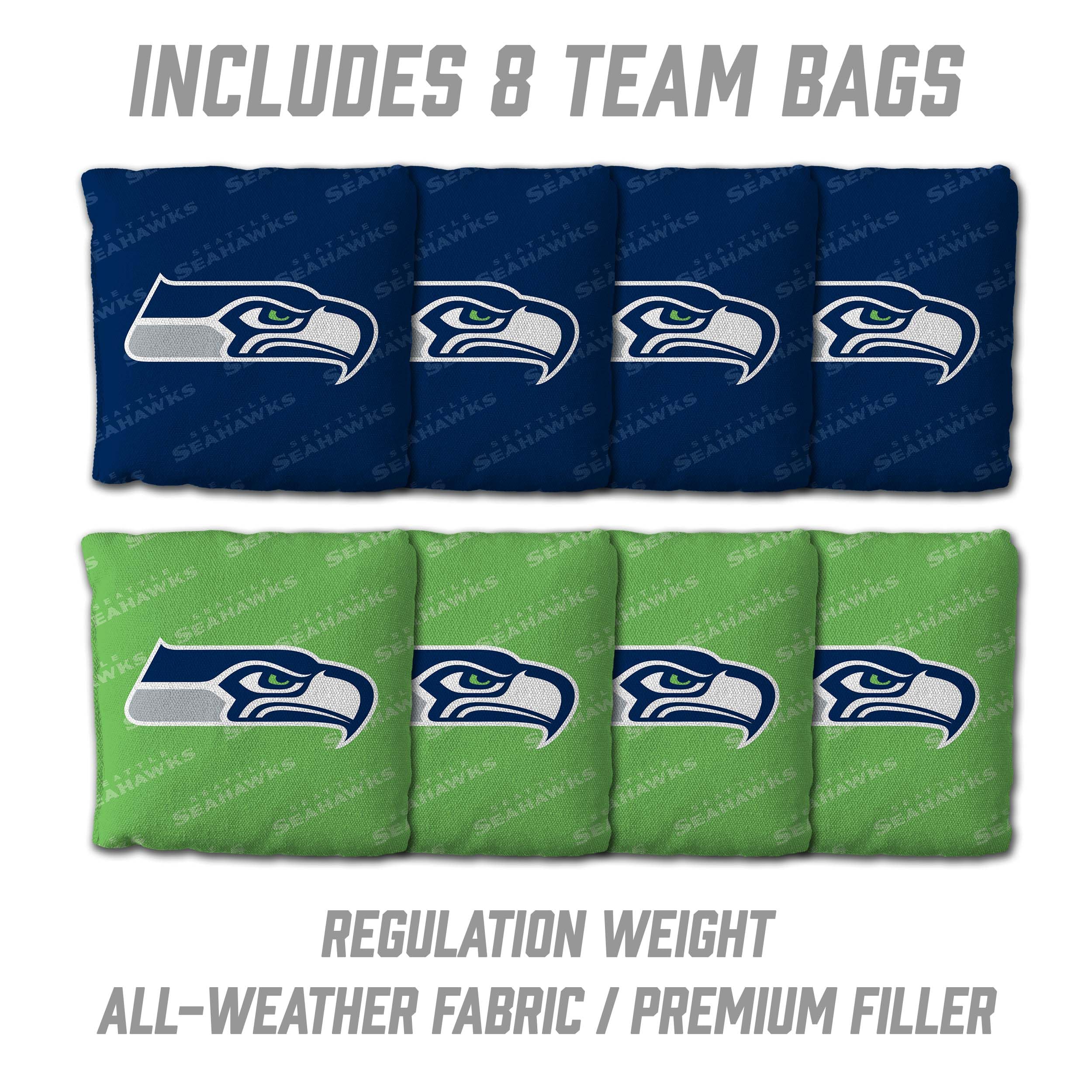 YouTheFan NFL Seattle Seahawks 2’ x 4’ Professional Wood Cornhole Game with Logo Bags - Sports Collectibles, Sports Memorabilia, Sports Fan Shop, Sports Gifts