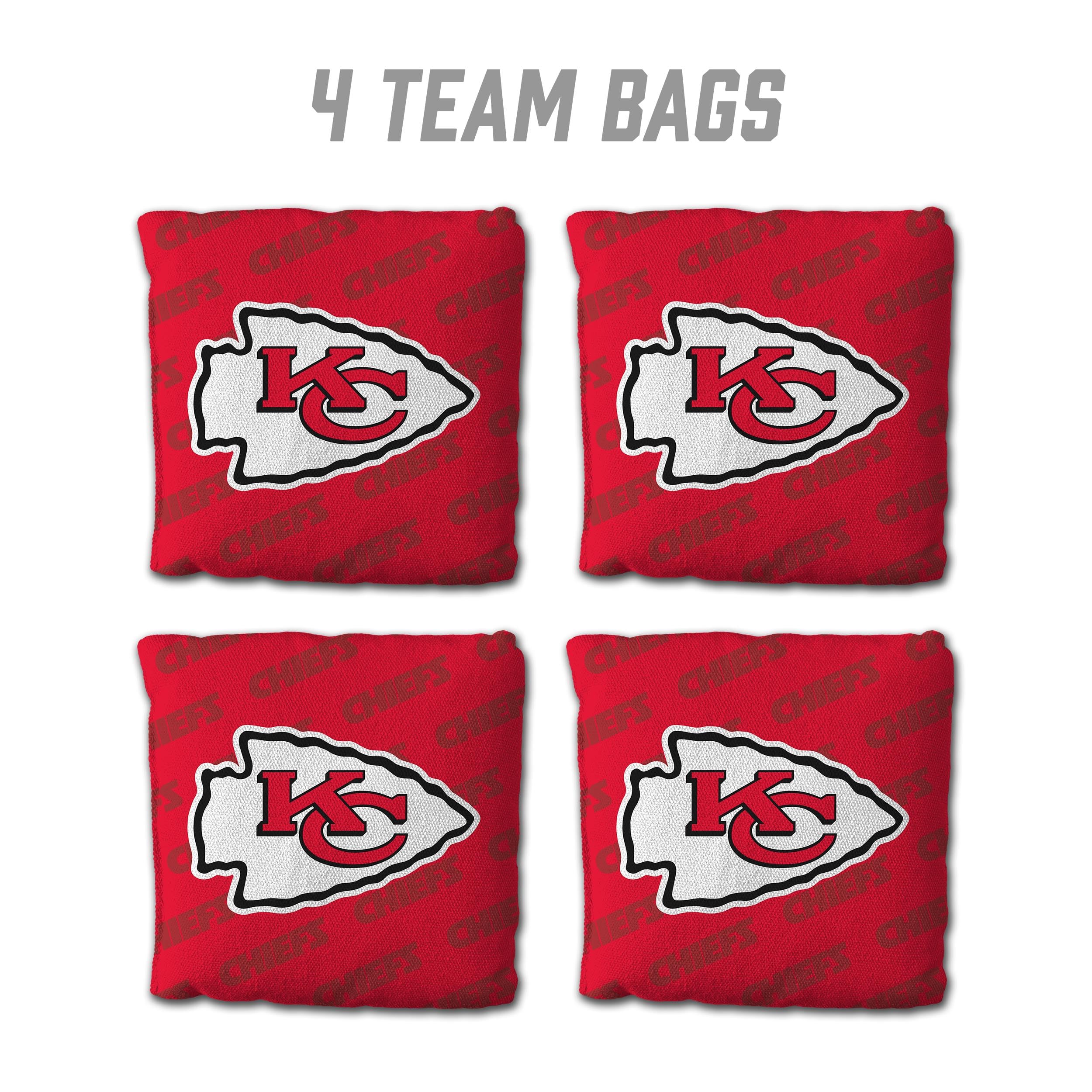 YouTheFan NFL Kansas City Chiefs Cornhole Bags - 4PK - Red - Sports Collectibles, Sports Memorabilia, Sports Fan Shop, Sports Gifts