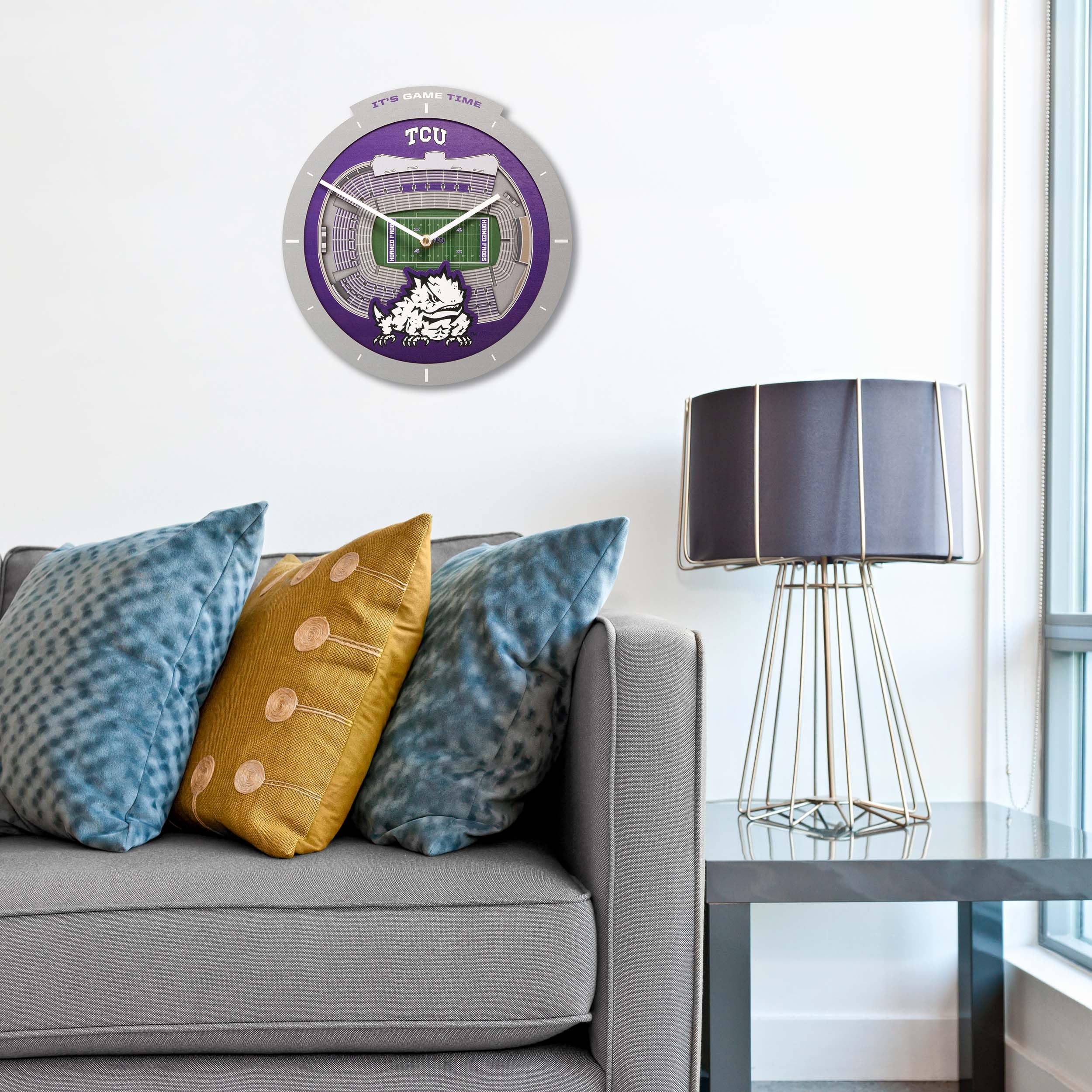 YouTheFan NCAA TCU Horned Frogs 3D StadiumView Clock - Sports Collectibles, Sports Memorabilia, Sports Fan Shop, Sports Gifts