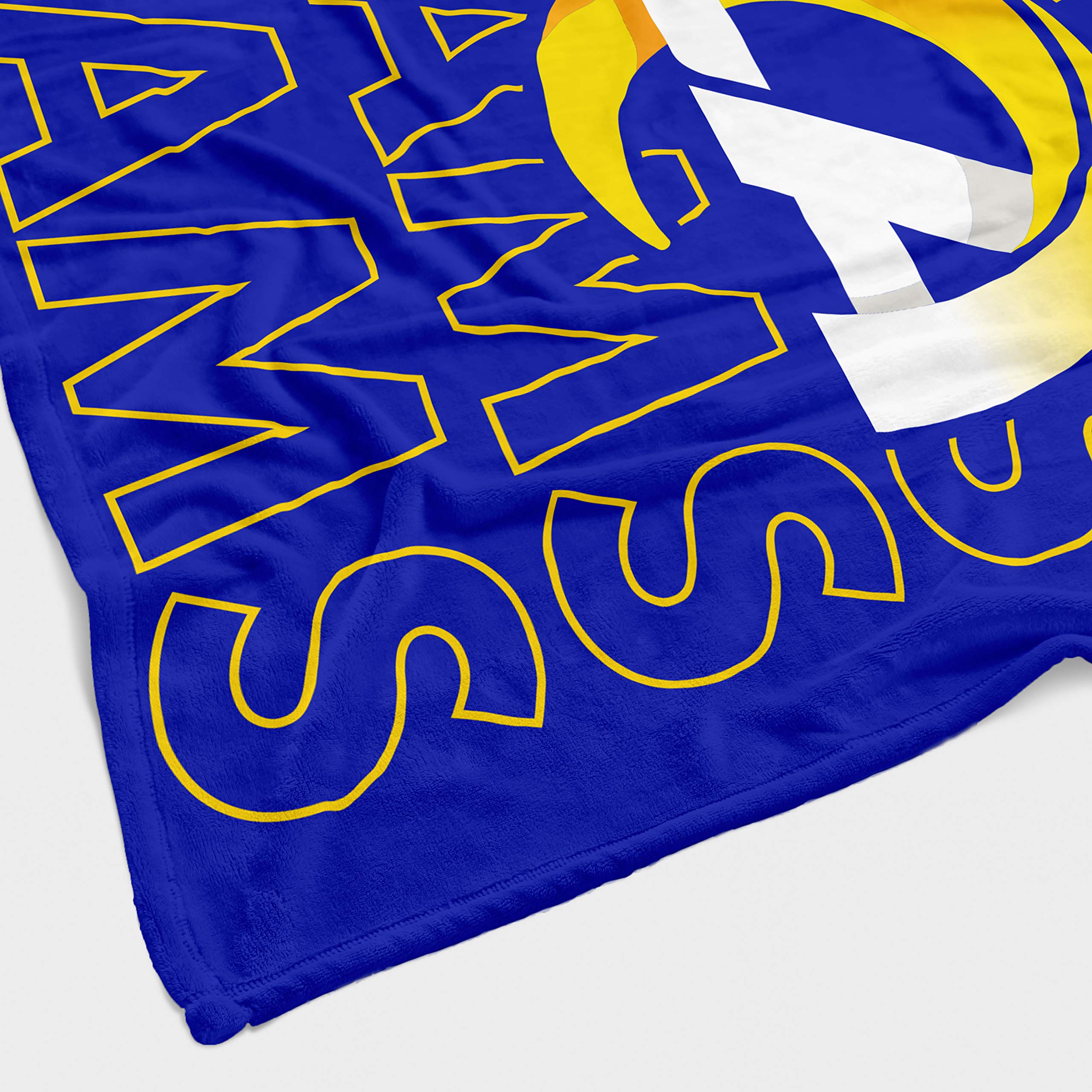 Pegasus Sports NFL Echo Team Wordmark Plush Blanket- Los Angeles Rams, 60x70 - Sports Gifts, Sports Memorabilia, Sports Collectibles, Fan Shop