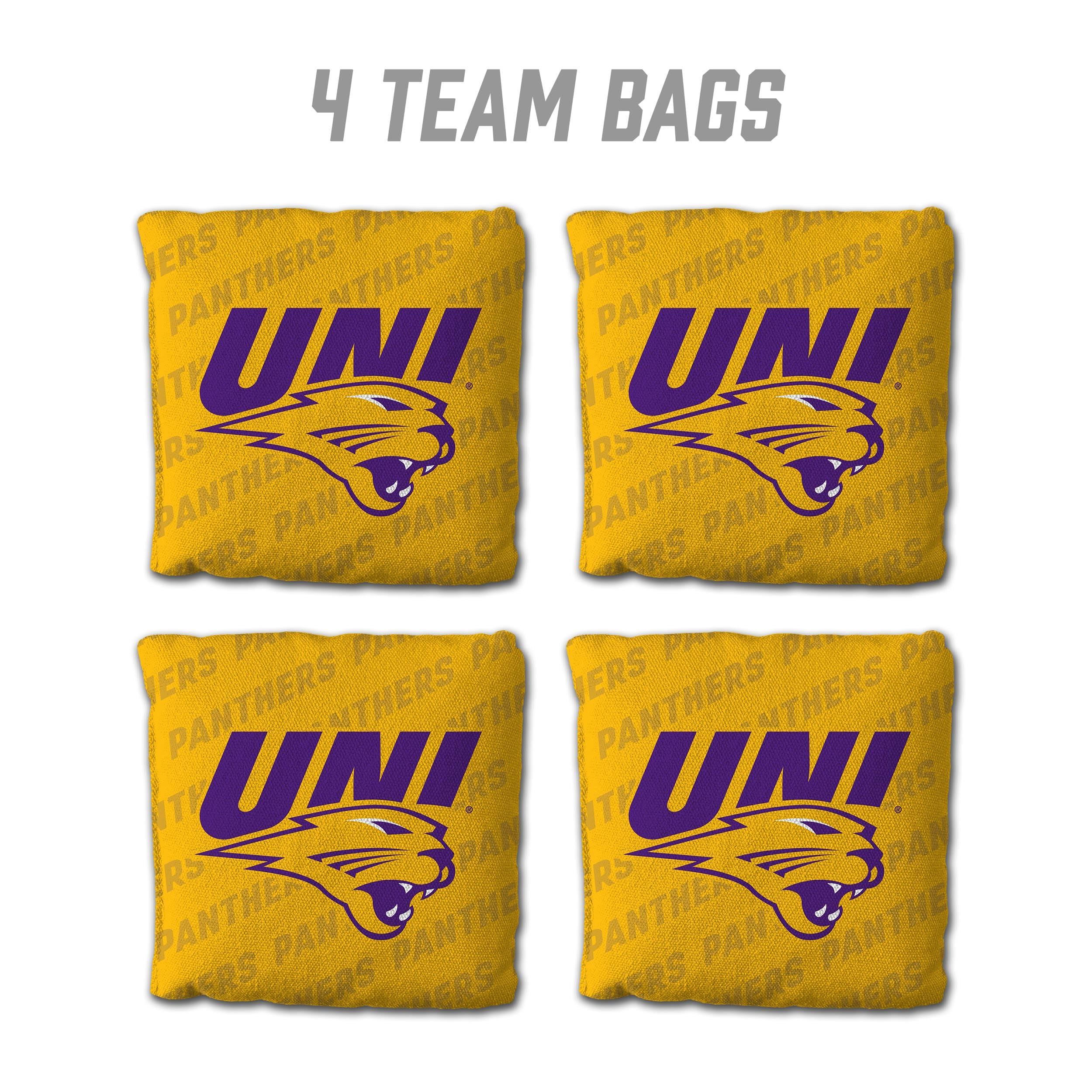 YouTheFan NCAA Northern Iowa Panthers Cornhole Bags - 4PK - Yellow - Sports Collectibles, Sports Memorabilia, Sports Fan Shop, Sports Gifts