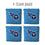 YouTheFan NFL Tennessee Titans Cornhole Bags - 4PK - Blue - Sports Collectibles, Sports Memorabilia, Sports Fan Shop, Sports Gifts