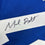 Framed Autographed/Signed Michael Bennett 35x39 Seattle Blue Retro Football Jersey JSA COA