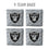 YouTheFan NFL Las Vegas Raiders Cornhole Bags - 4PK - Grey - Sports Collectibles, Sports Memorabilia, Sports Fan Shop, Sports Gifts