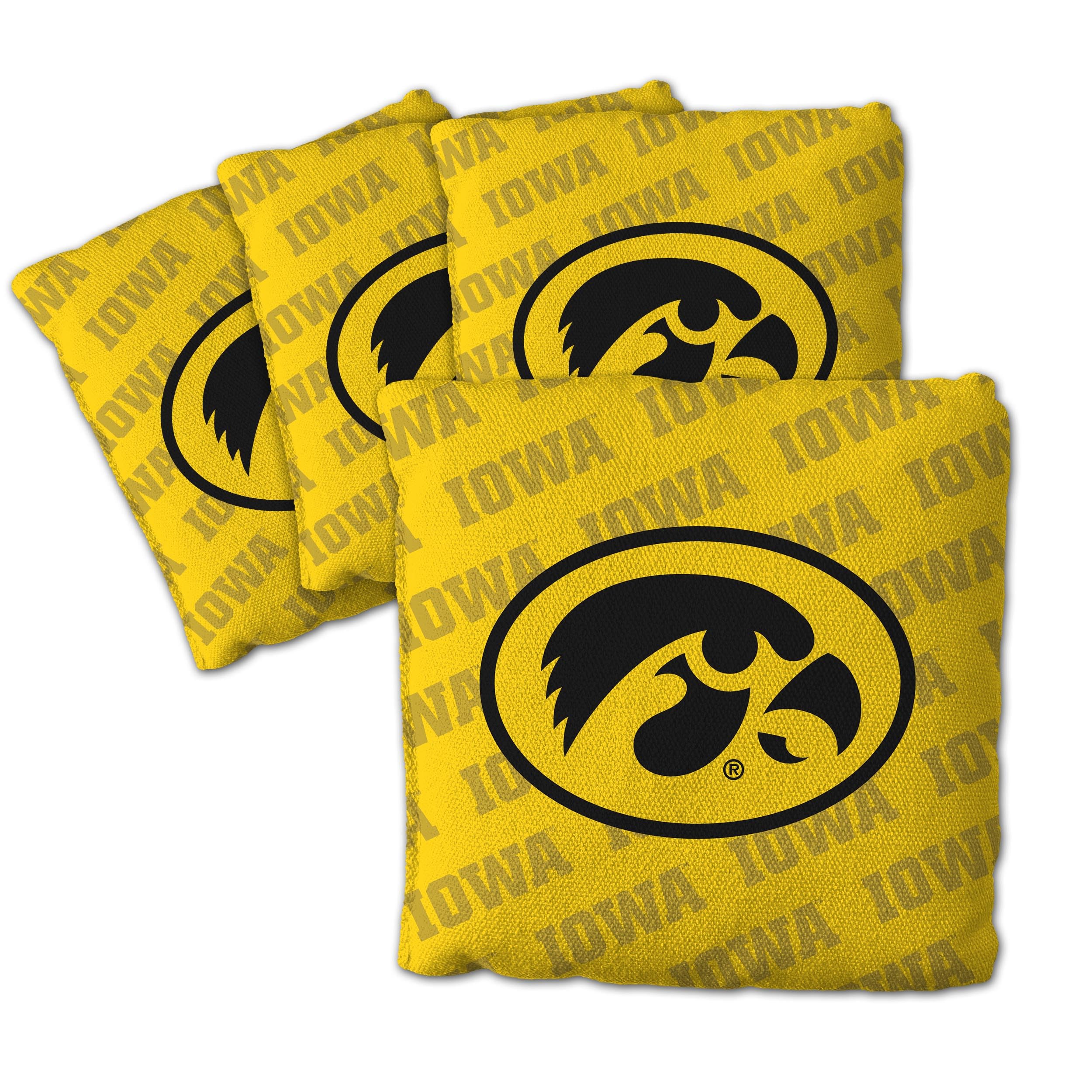 YouTheFan NCAA Iowa Hawkeyes Cornhole Bags - 4PK - Yellow - Sports Collectibles, Sports Memorabilia, Sports Fan Shop, Sports Gifts