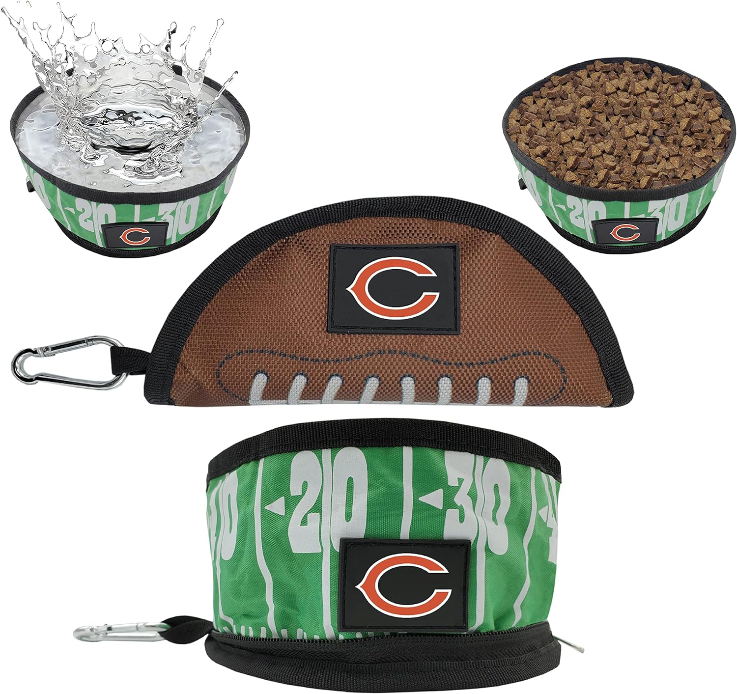 Chicago Bears Collapsible Pet Bowl by Pet First - Sports Collectibles, Sports Memorabilia, Sports Fan Shop, Sports Gifts