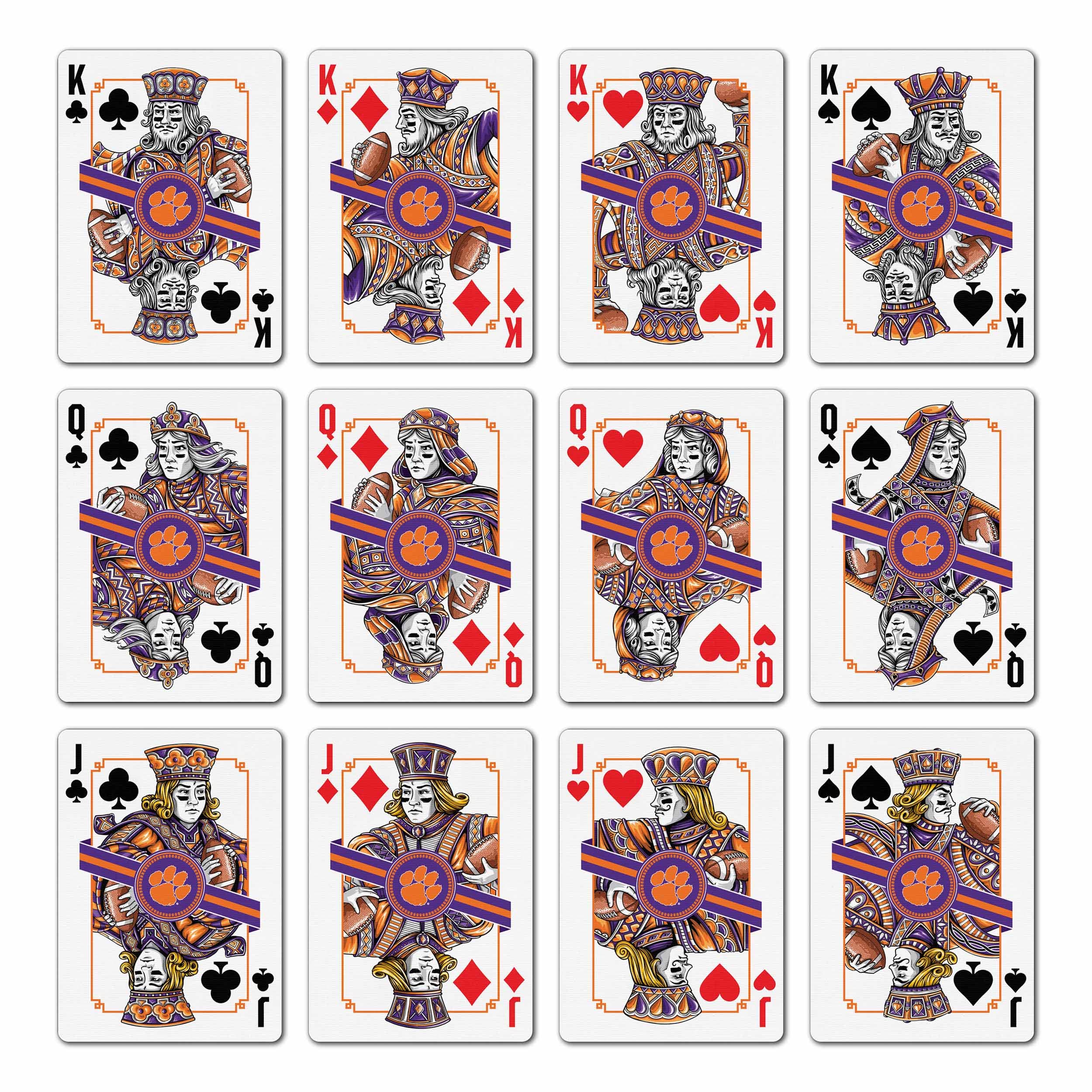 YouTheFan NCAA Clemson Tigers Classic Series Playing Cards - Sports Collectibles, Sports Memorabilia, Sports Fan Shop, Sports Gifts