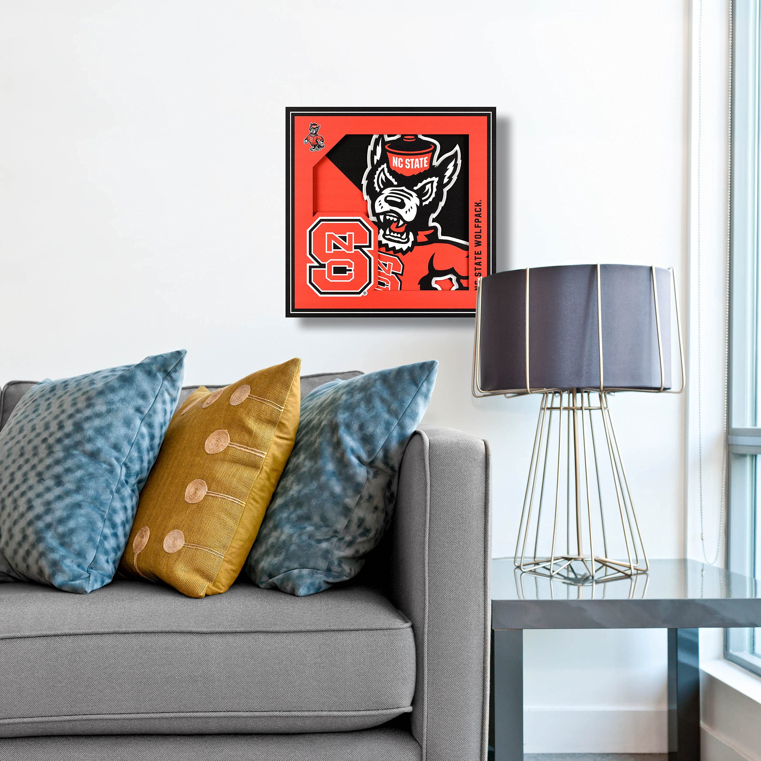YouTheFan NCAA NC State Wolfpack 3D Logo Series Wall Art - 12x12 - Sports Collectibles, Sports Memorabilia, Sports Fan Shop, Sports Gifts