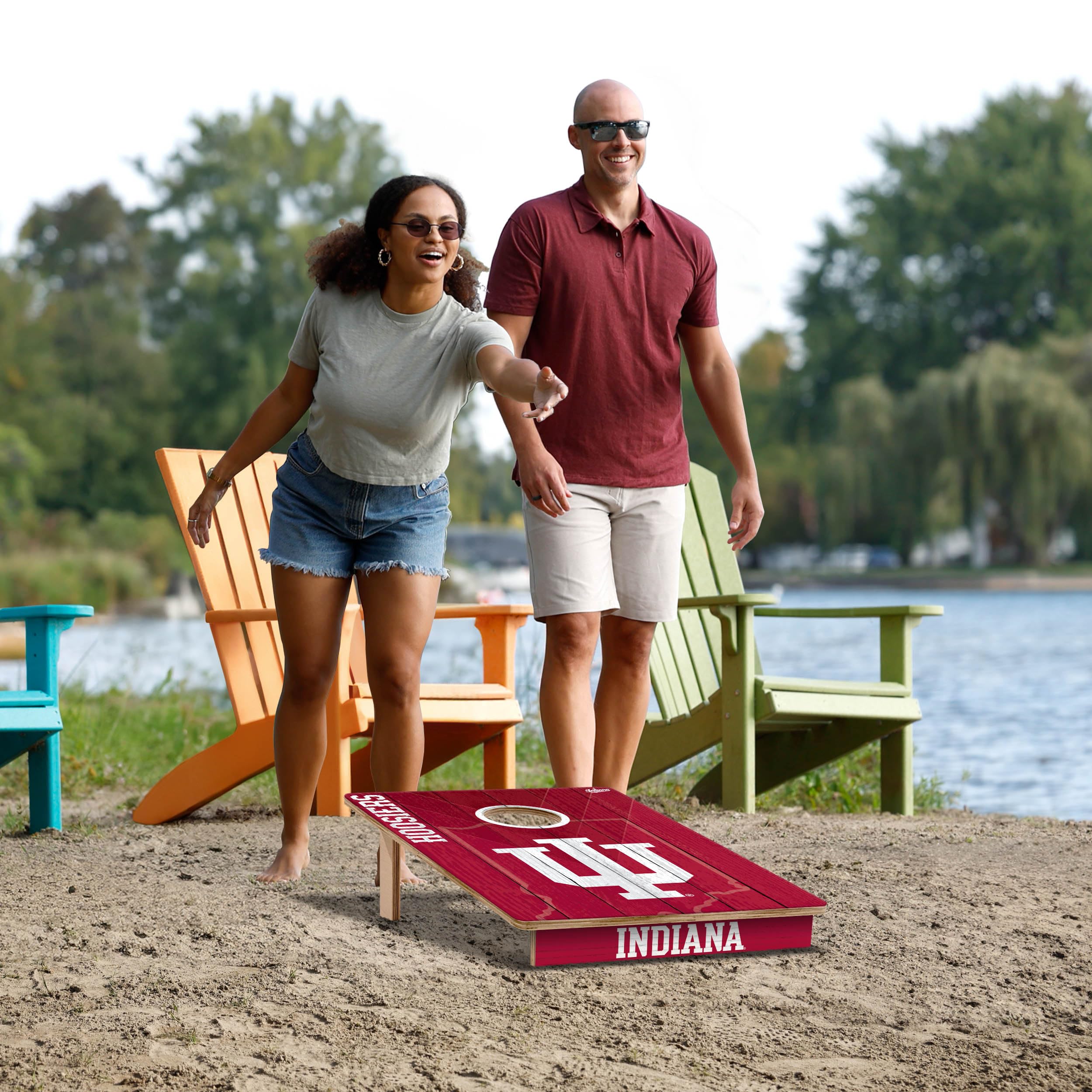 YouTheFan NCAA Indiana Hoosiers 2’ x 3’ Wood Cornhole Game with Logo Bags - Sports Collectibles, Sports Memorabilia, Sports Fan Shop, Sports Gifts