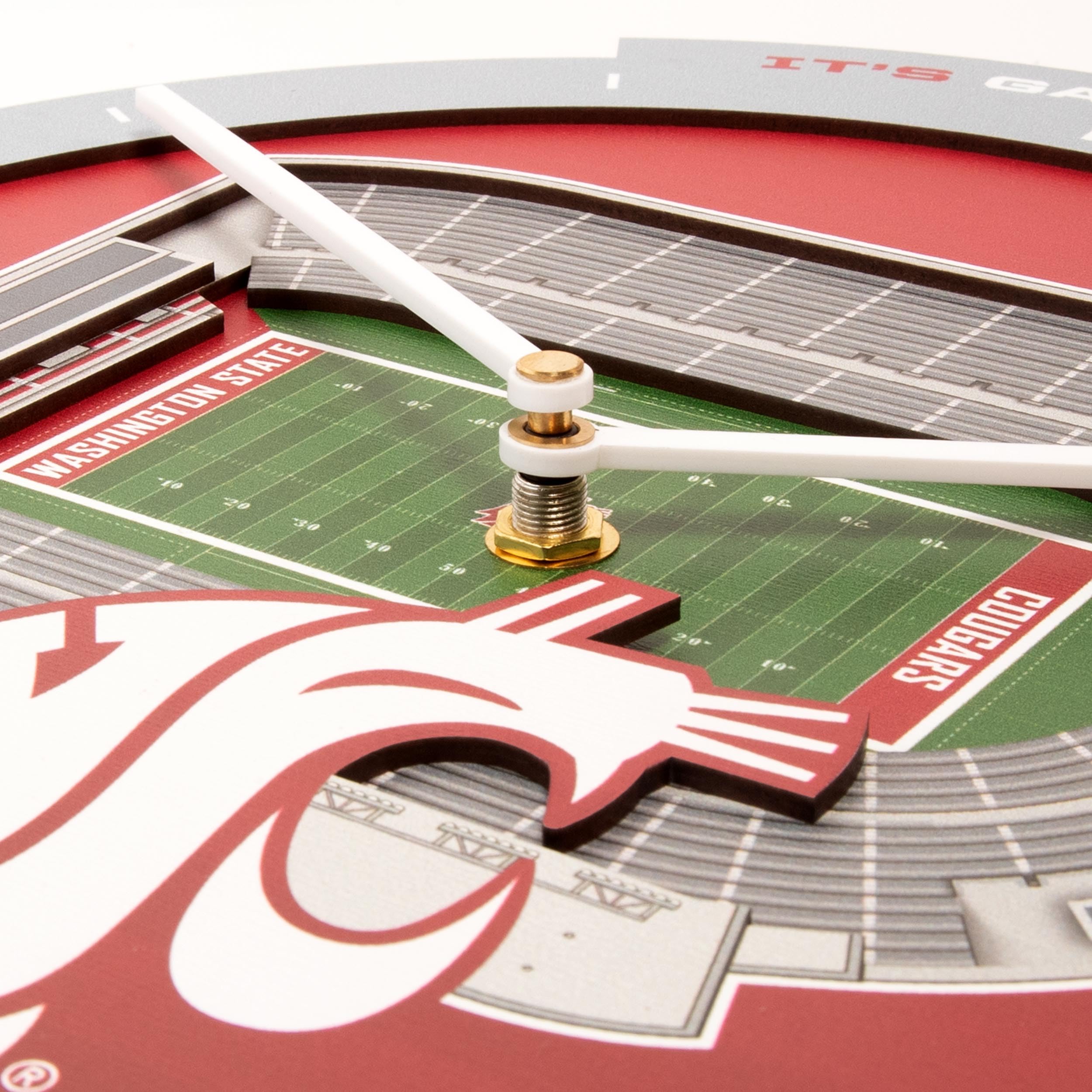 YouTheFan NCAA Washington State Cougars 3D StadiumView Clock - Sports Collectibles, Sports Memorabilia, Sports Fan Shop, Sports Gifts
