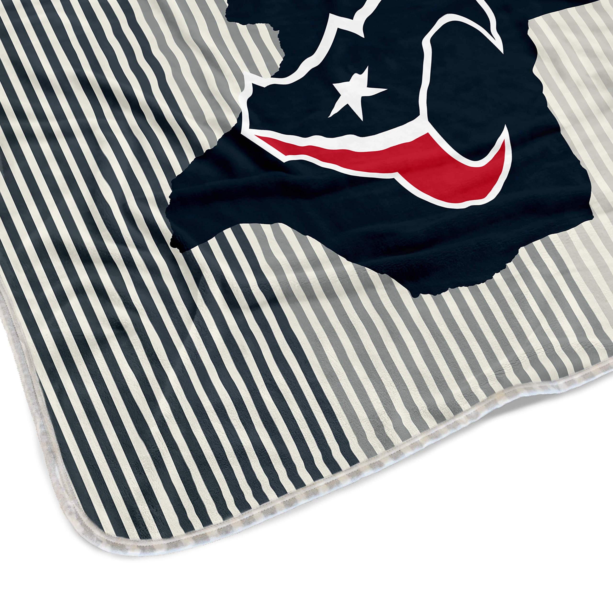 Pegasus Sports NFL Ultra Fleece State Stripe Blanket- Houston Texans, Team Color, 60x70 - Sports Gifts, Sports Memorabilia, Sports Collectibles, Fan Shop