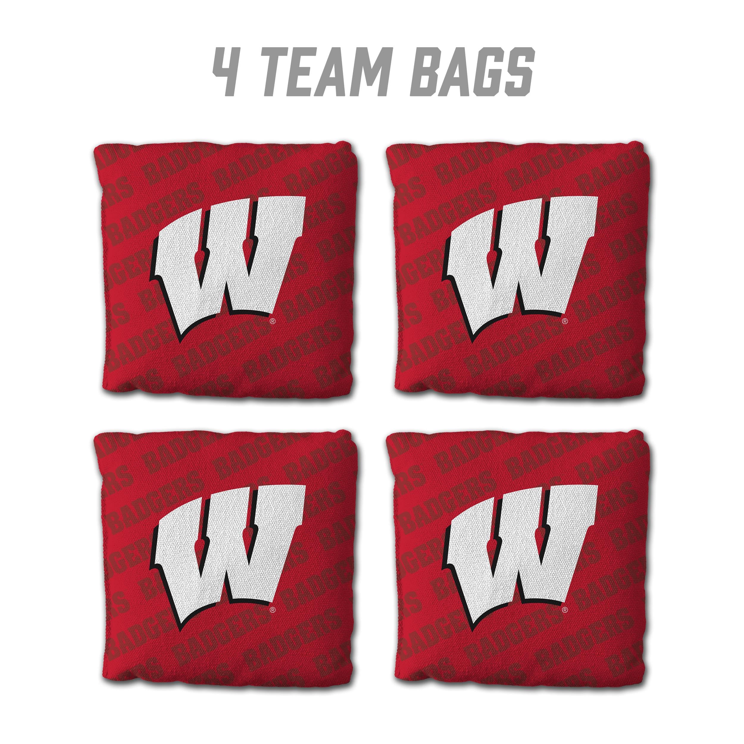 YouTheFan NCAA Wisconsin Badgers - Cornhole Bags - 4PK - Red - Sports Collectibles, Sports Memorabilia, Sports Fan Shop, Sports Gifts