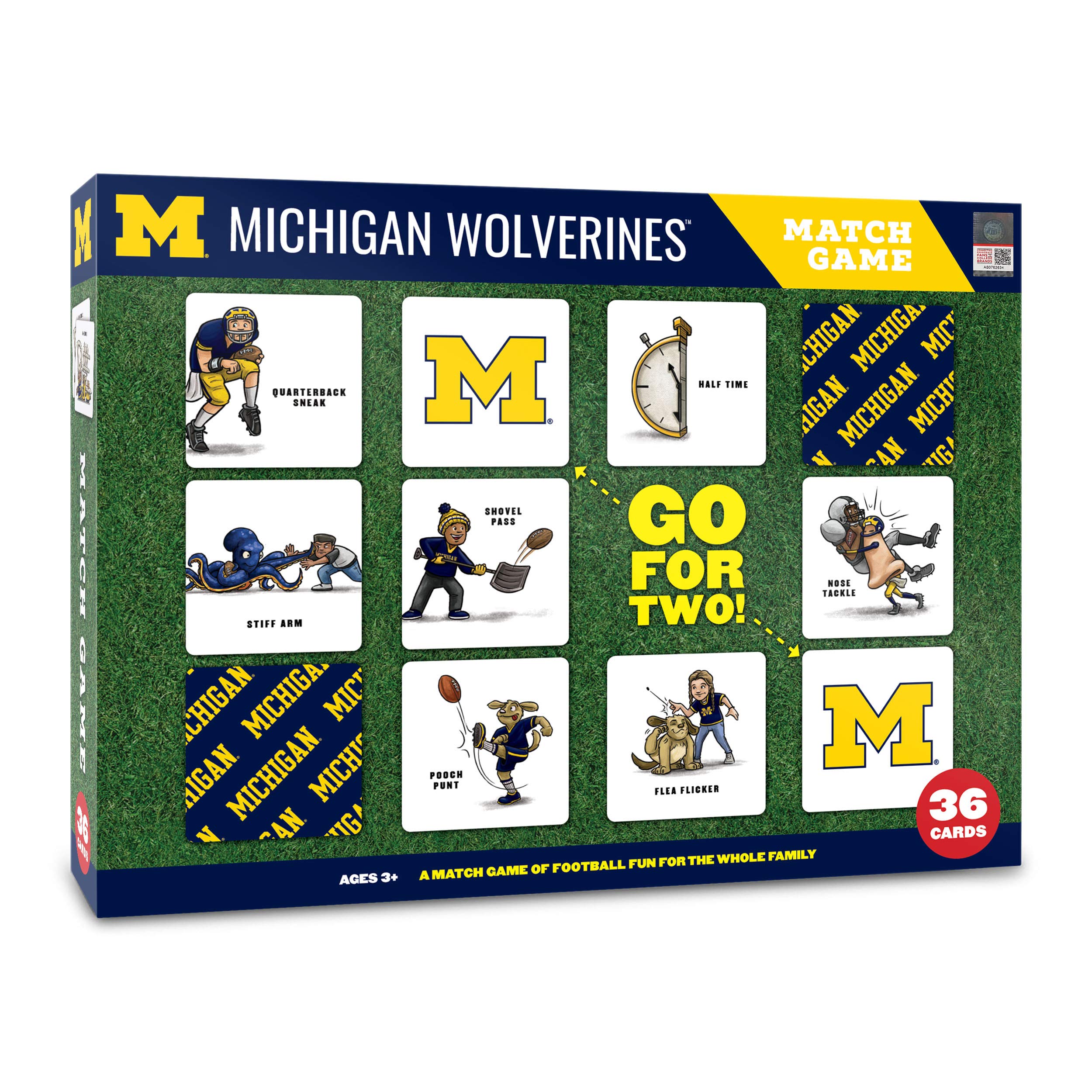 YouTheFan NCAA Michigan Wolverines Licensed Memory Match Game, Medium - Sports Collectibles, Sports Memorabilia, Sports Fan Shop, Sports Gifts