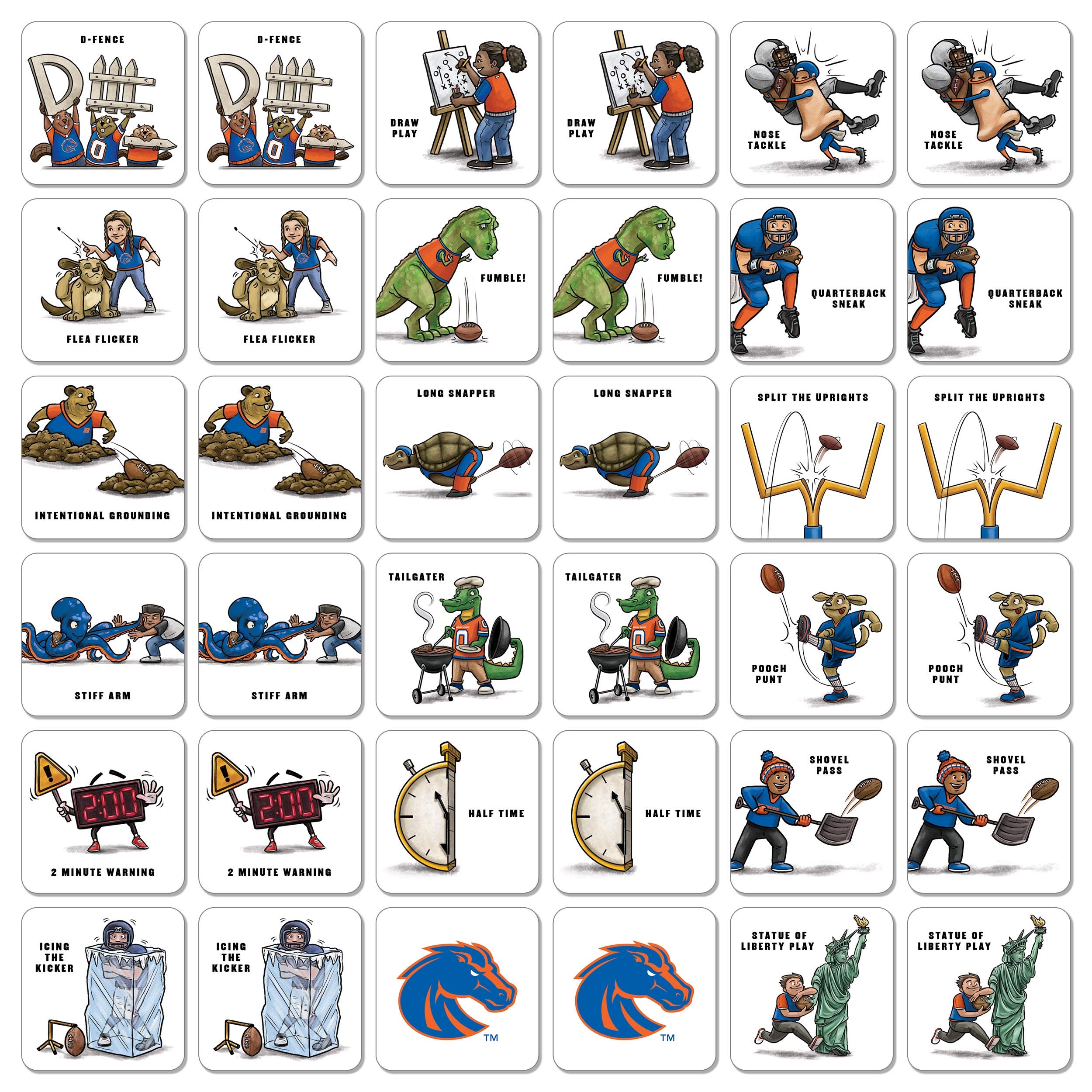 YouTheFan NCAA Boise State Broncos Licensed Memory Match Game - Sports Collectibles, Sports Memorabilia, Sports Fan Shop, Sports Gifts