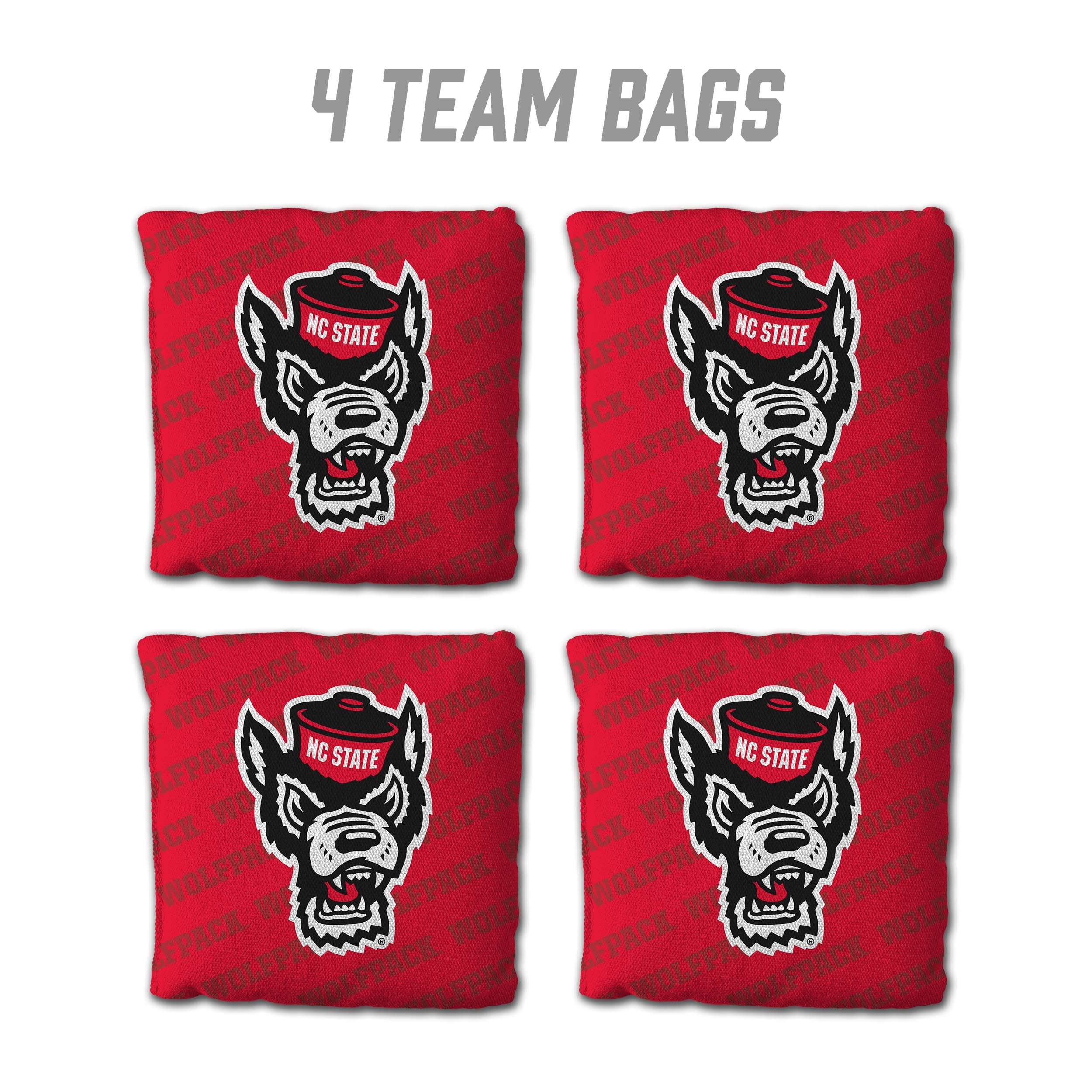YouTheFan NCAA NC State Wolfpack Cornhole Bags - 4PK - Red - Sports Collectibles, Sports Memorabilia, Sports Fan Shop, Sports Gifts