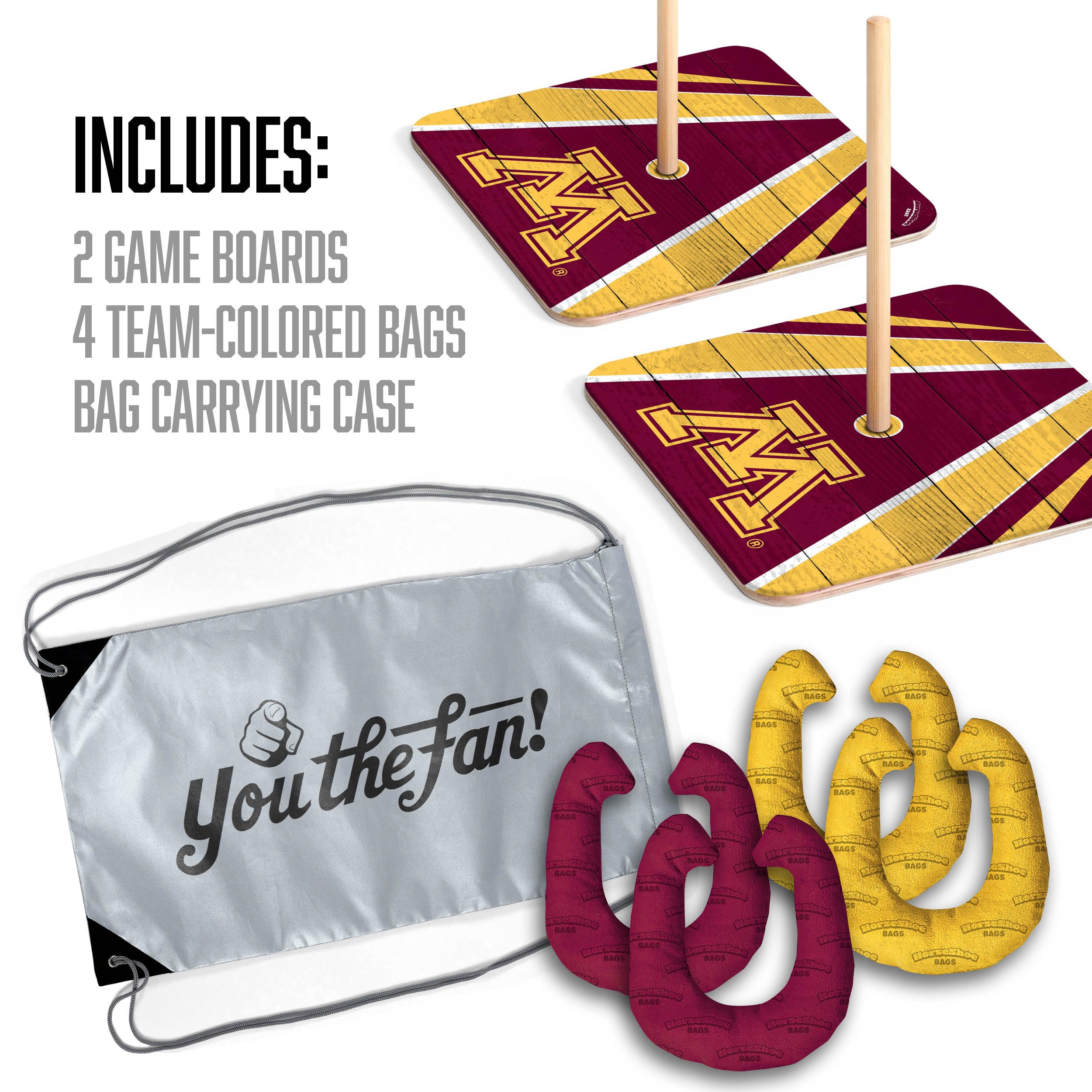 YouTheFan NCAA Minnesota Golden Gophers Horseshoe Bags - Sports Collectibles, Sports Memorabilia, Sports Fan Shop, Sports Gifts