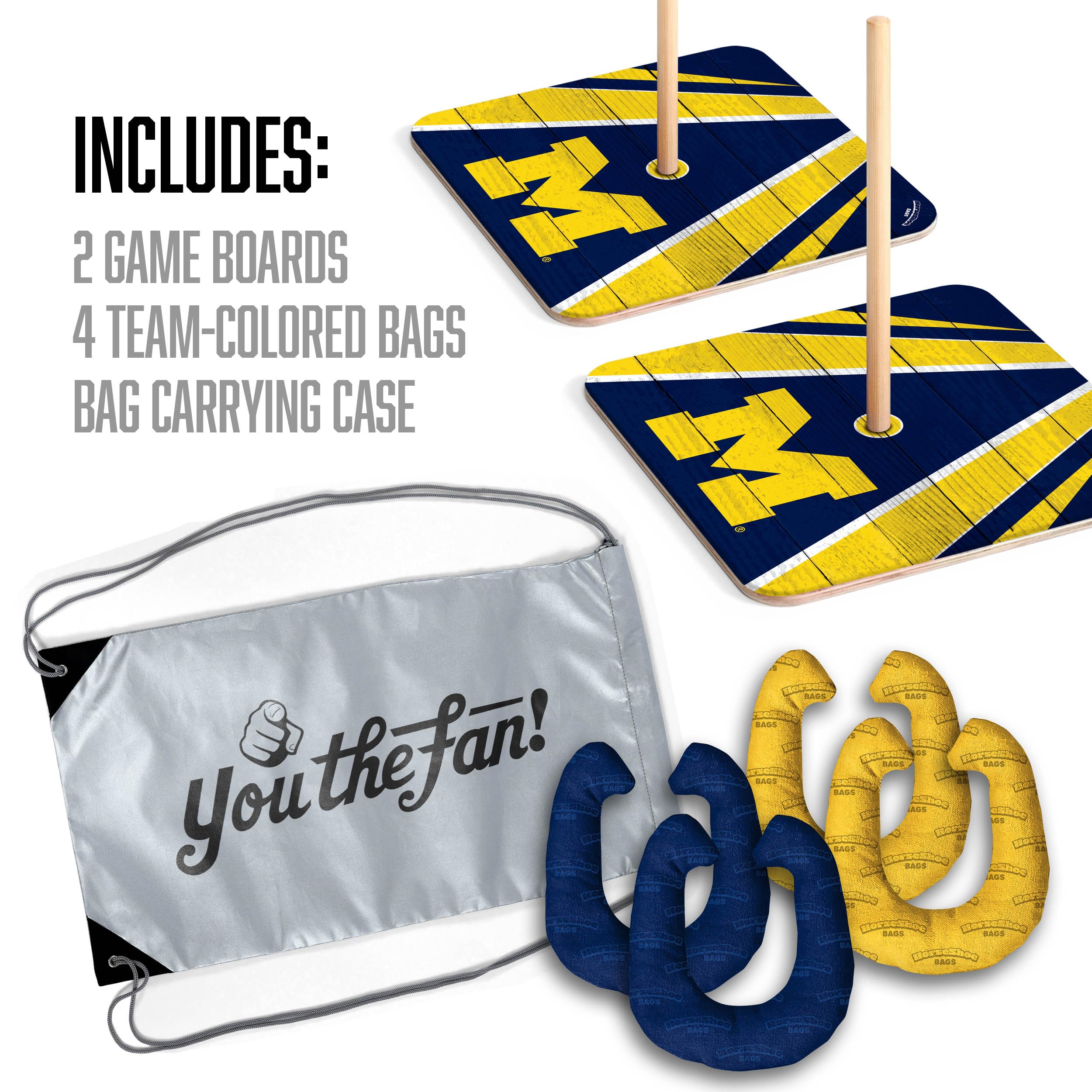 YouTheFan NCAA Michigan Wolverines Horseshoe Bags - Sports Collectibles, Sports Memorabilia, Sports Fan Shop, Sports Gifts