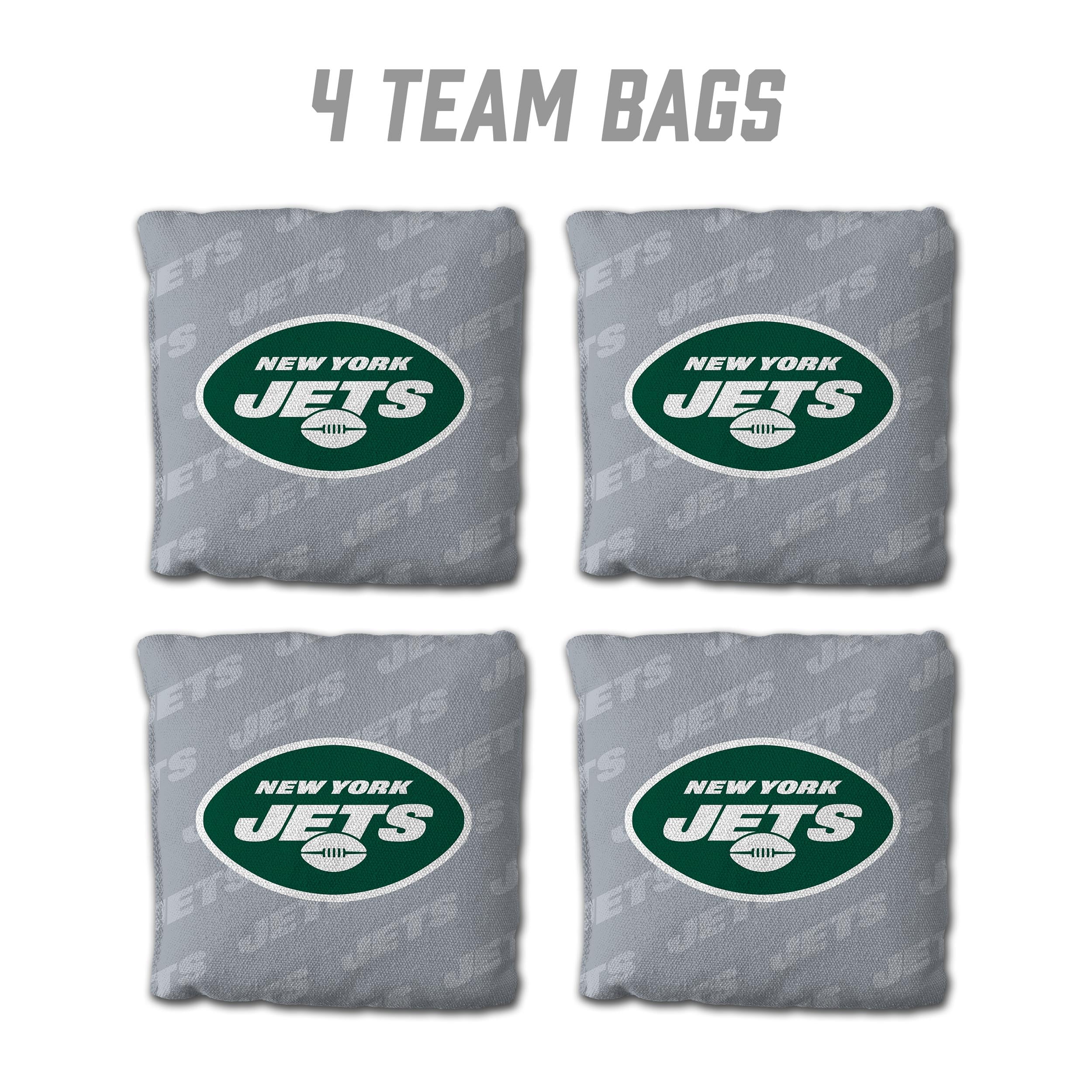 YouTheFan NFL New York Jets Cornhole Bags - 4PK - Grey - Sports Collectibles, Sports Memorabilia, Sports Fan Shop, Sports Gifts