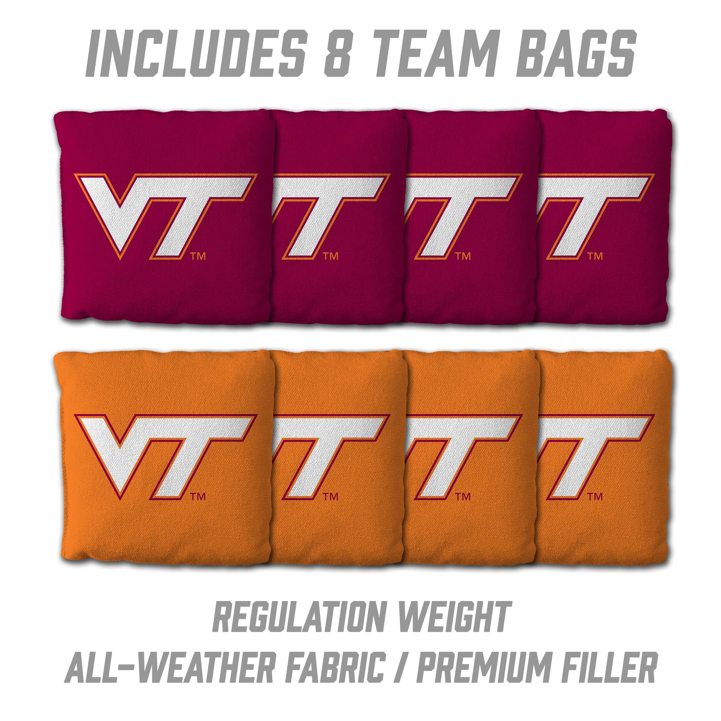 YouTheFan NCAA Virginia Tech Hokies 2’ x 4’ Professional Wood Cornhole Game with Logo Bags - Sports Collectibles, Sports Memorabilia, Sports Fan Shop, Sports Gifts