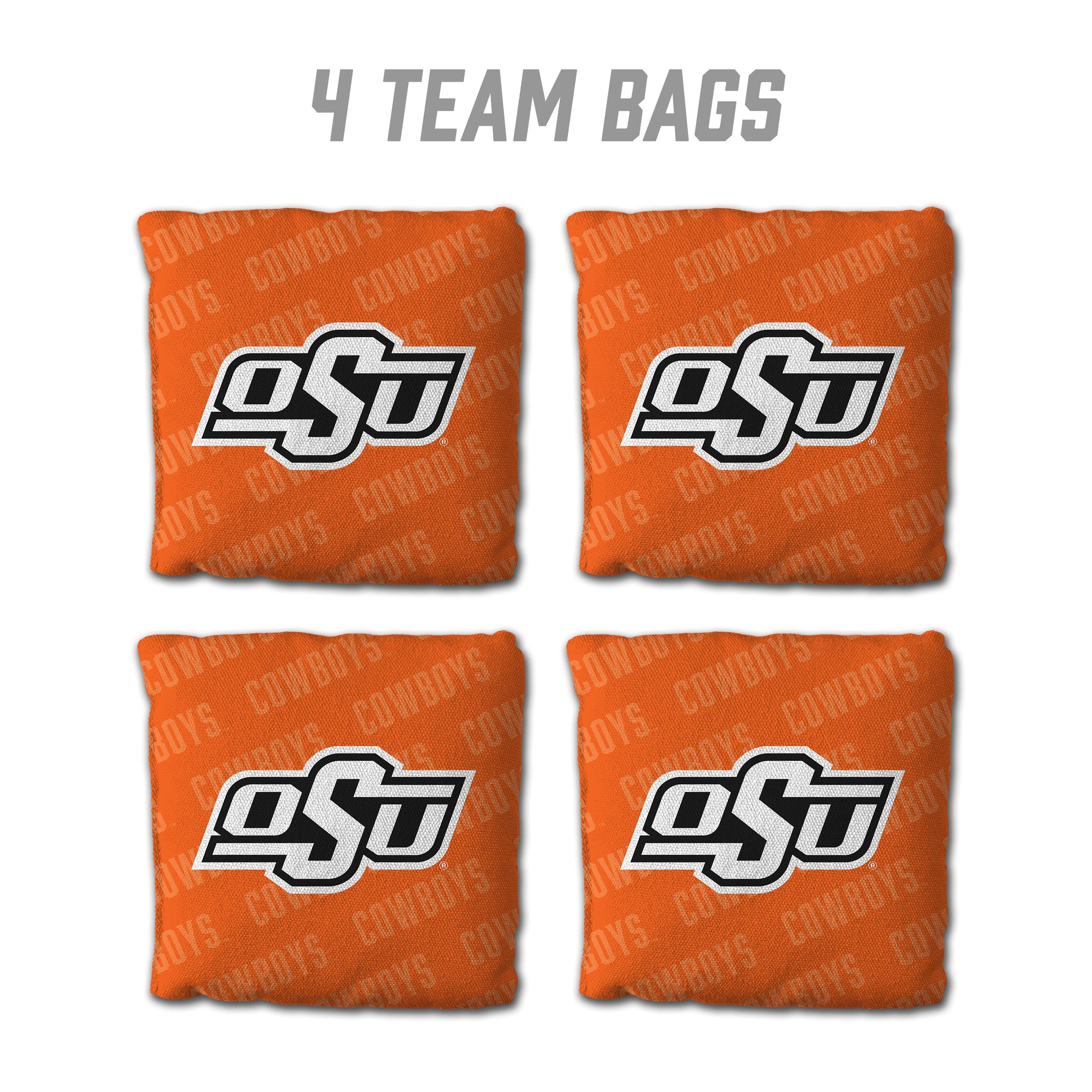 YouTheFan NCAA Oklahoma State Cowboys Cornhole Bags - 4PK - Orange - Sports Collectibles, Sports Memorabilia, Sports Fan Shop, Sports Gifts