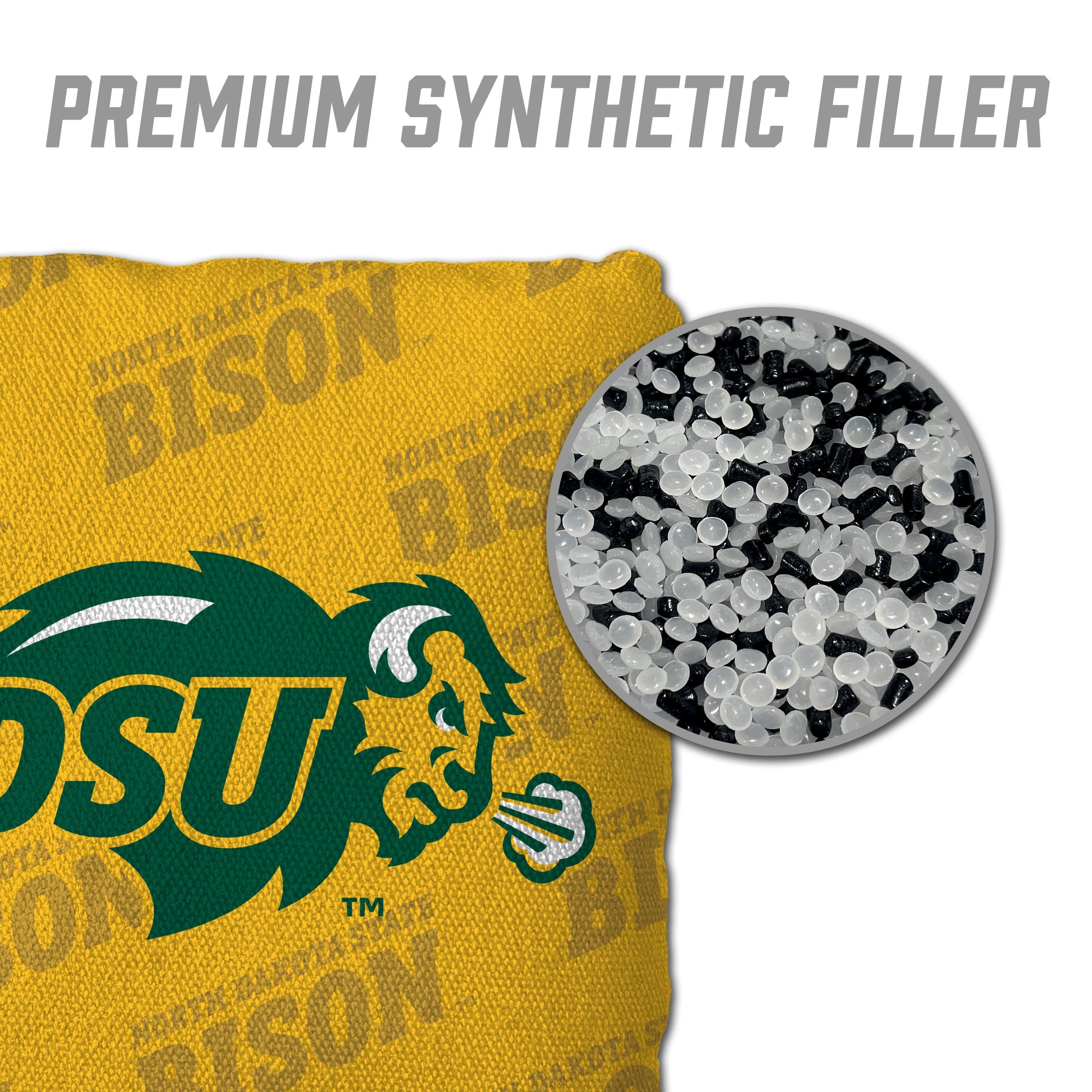 YouTheFan NCAA North Dakota State Bison Cornhole Bags - 4PK - Yellow - Sports Collectibles, Sports Memorabilia, Sports Fan Shop, Sports Gifts