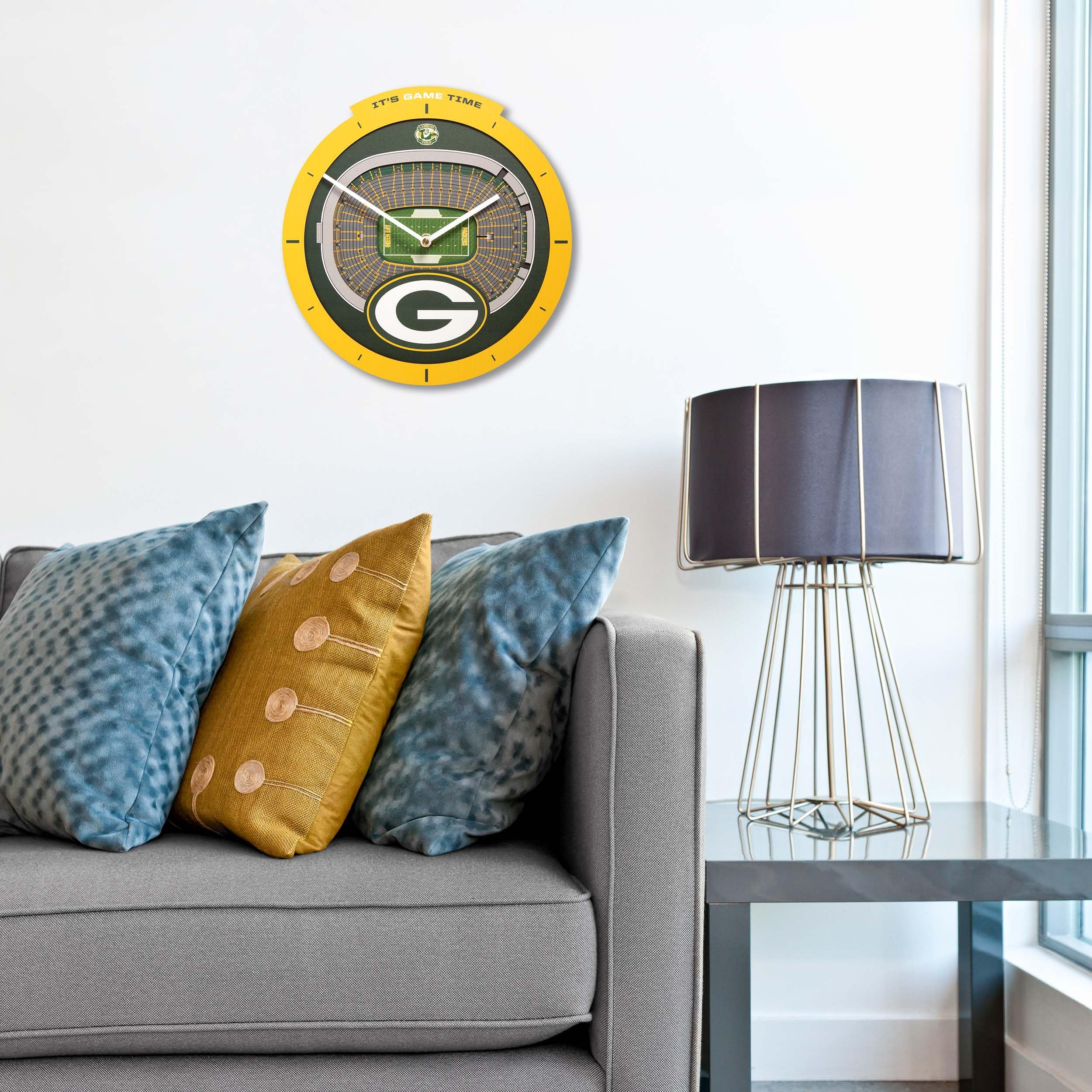 YouTheFan NFL Green Bay Packers 3D StadiumView Clock - Sports Gifts, Sports Memorabilia, Sports Collectibles, Fan Shop