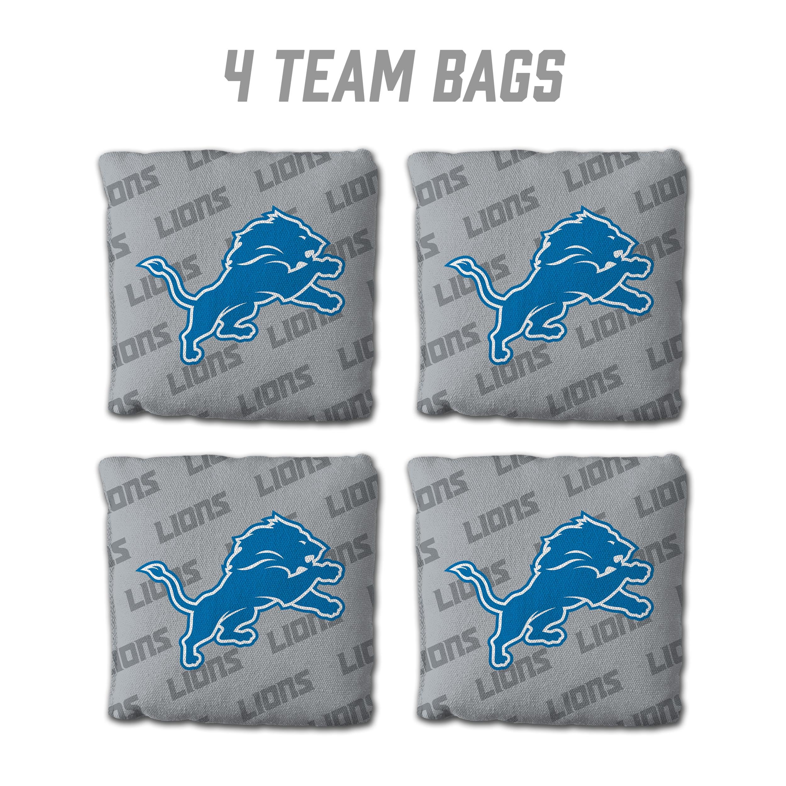 YouTheFan NFL Detroit Lions Cornhole Bags - 4PK - Grey - Sports Collectibles, Sports Memorabilia, Sports Fan Shop, Sports Gifts