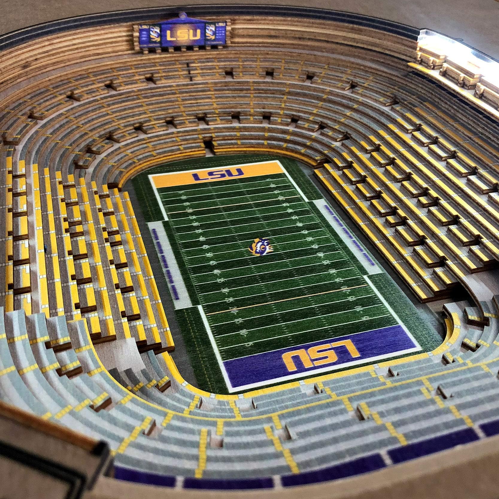 YouTheFan NCAA LSU Tigers 25-Layer StadiumViews Lighted End Table - Tiger Stadium - Sports Collectibles, Sports Memorabilia, Sports Fan Shop, Sports Gifts