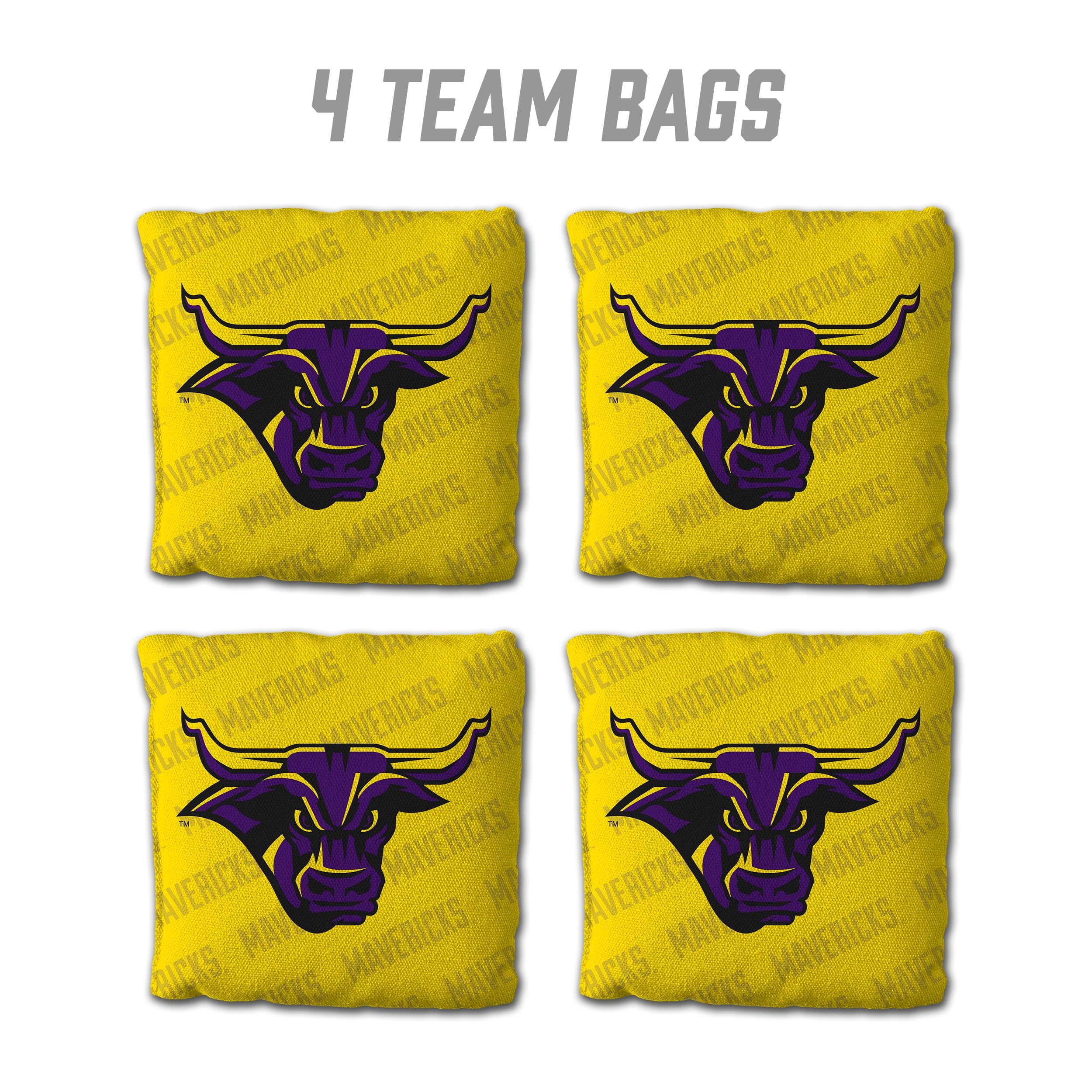 YouTheFan NCAA Minnesota State Mavericks Cornhole Bags - 4PK - Yellow - Sports Collectibles, Sports Memorabilia, Sports Fan Shop, Sports Gifts
