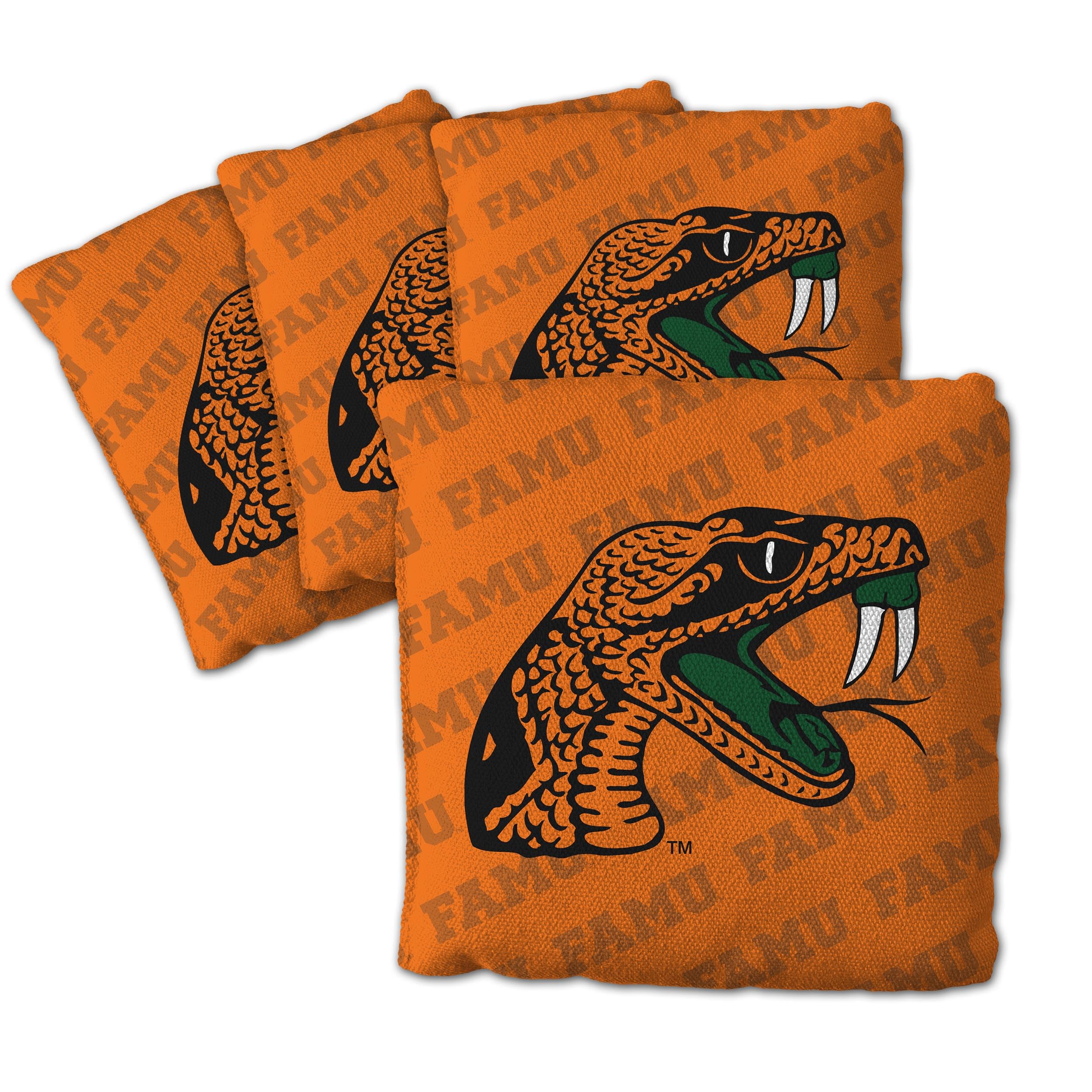 YouTheFan NCAA Florida A&M Rattler - Cornhole Bags - 4PK - Orange - Sports Collectibles, Sports Memorabilia, Sports Fan Shop, Sports Gifts