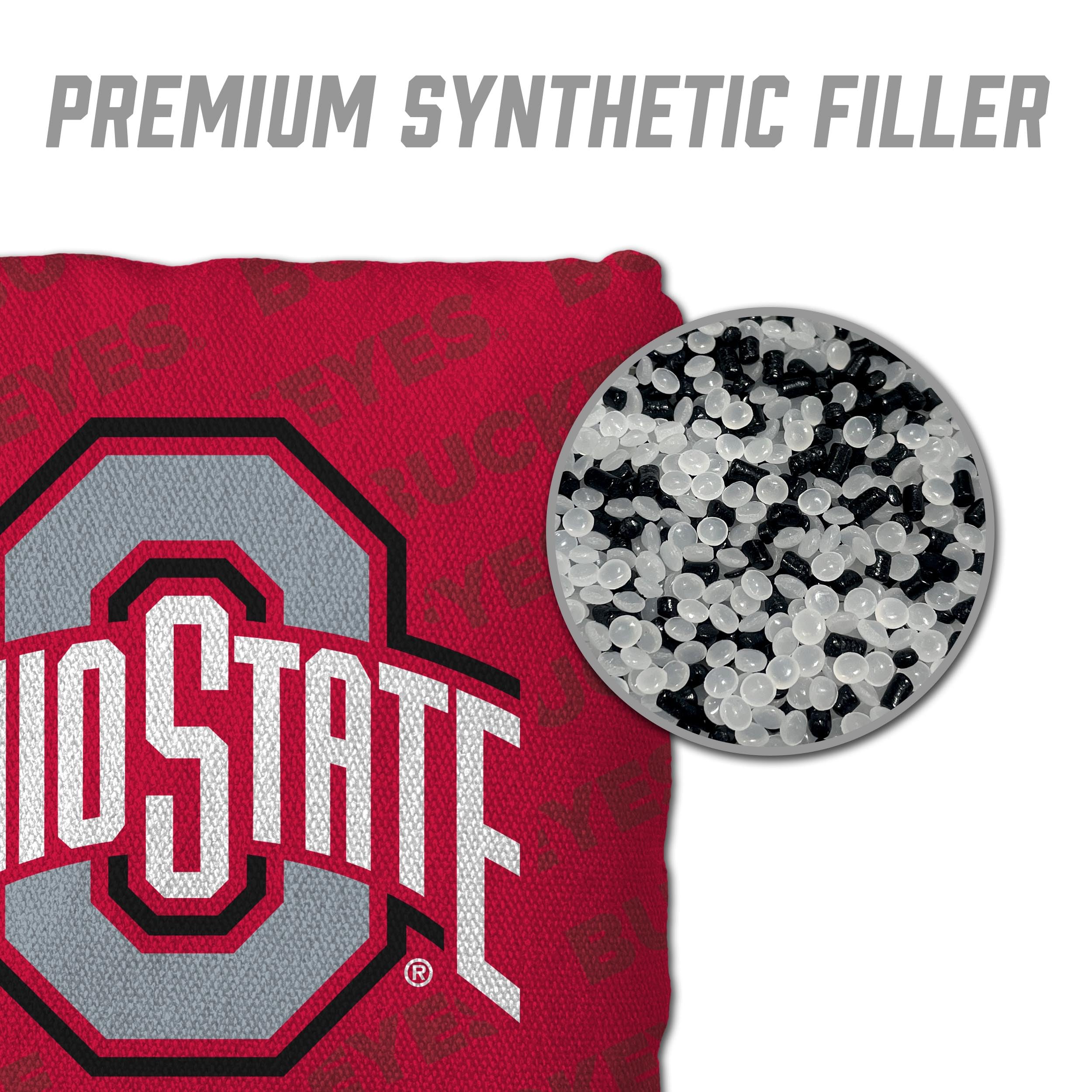 YouTheFan NCAA Ohio State Buckeyes Cornhole Bags - 4PK - Red - Sports Collectibles, Sports Memorabilia, Sports Fan Shop, Sports Gifts