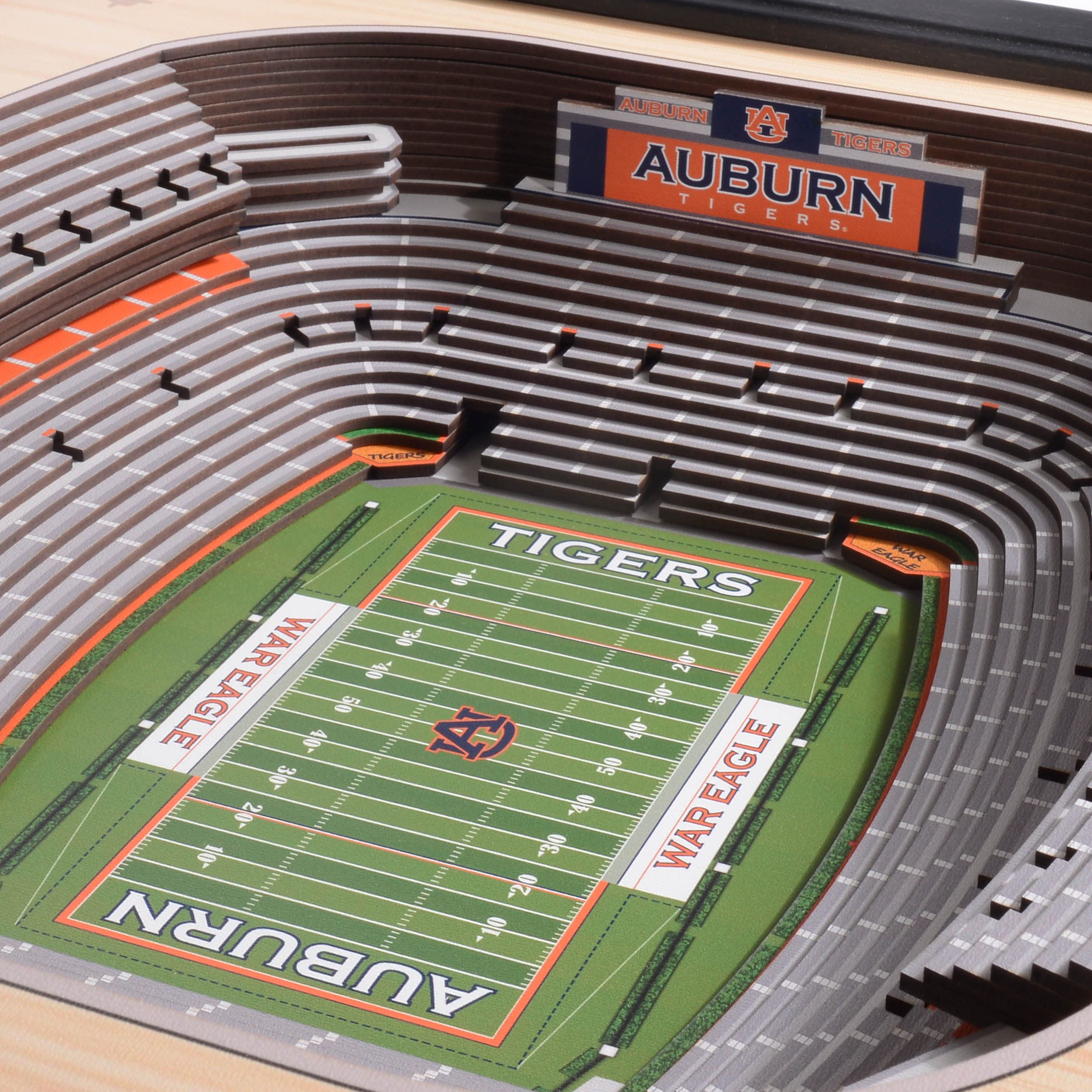 YouTheFan NCAA Auburn Tigers 25-Layer StadiumViews 3D Wall Art - Jordan-Hare Stadium - Sports Collectibles, Sports Memorabilia, Sports Fan Shop, Sports Gifts