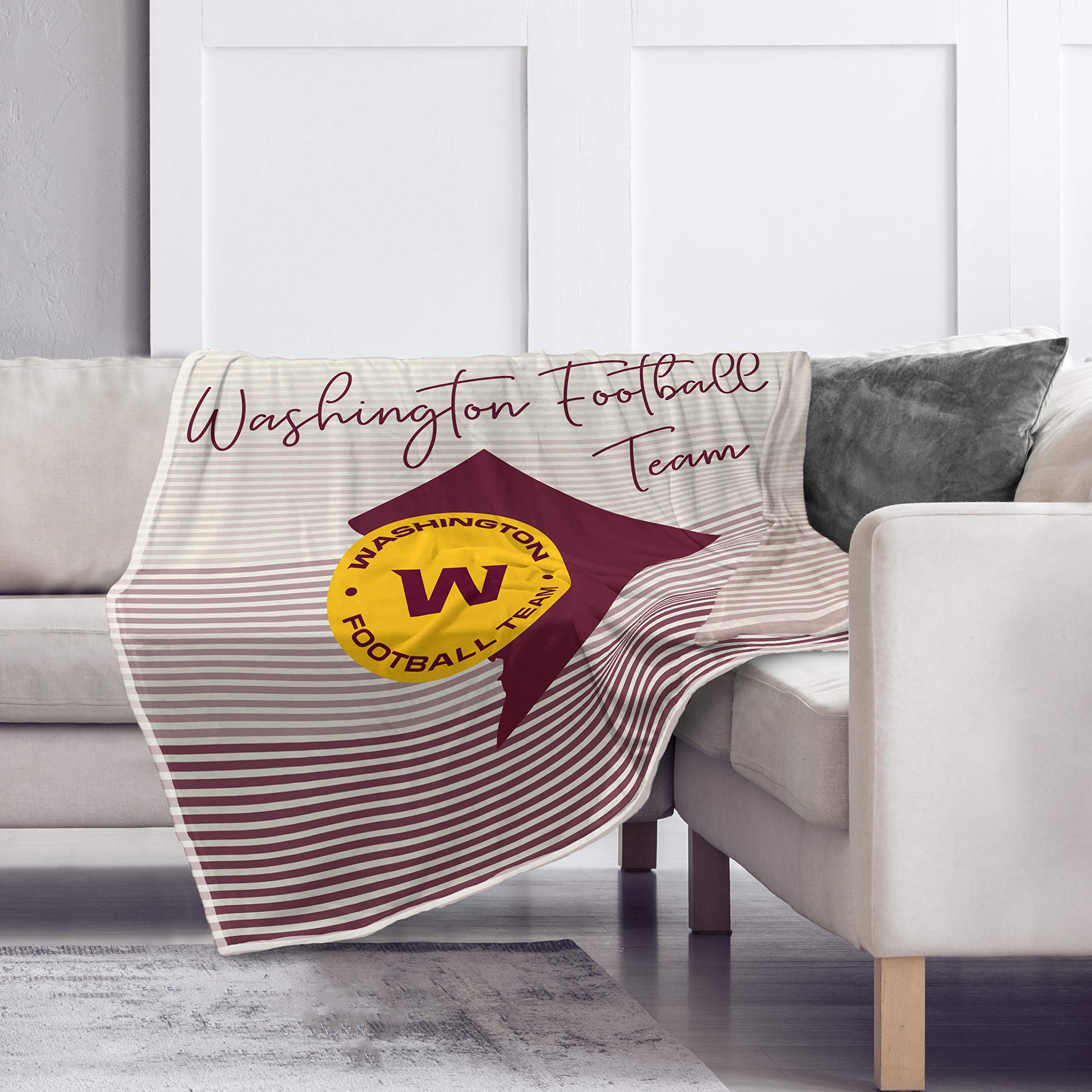 Pegasus Sports NFL Ultra Fleece State Stripe Blanket- Washington Football Team, Team Color, 60x70 - Sports Gifts, Sports Memorabilia, Sports Collectibles, Fan Shop