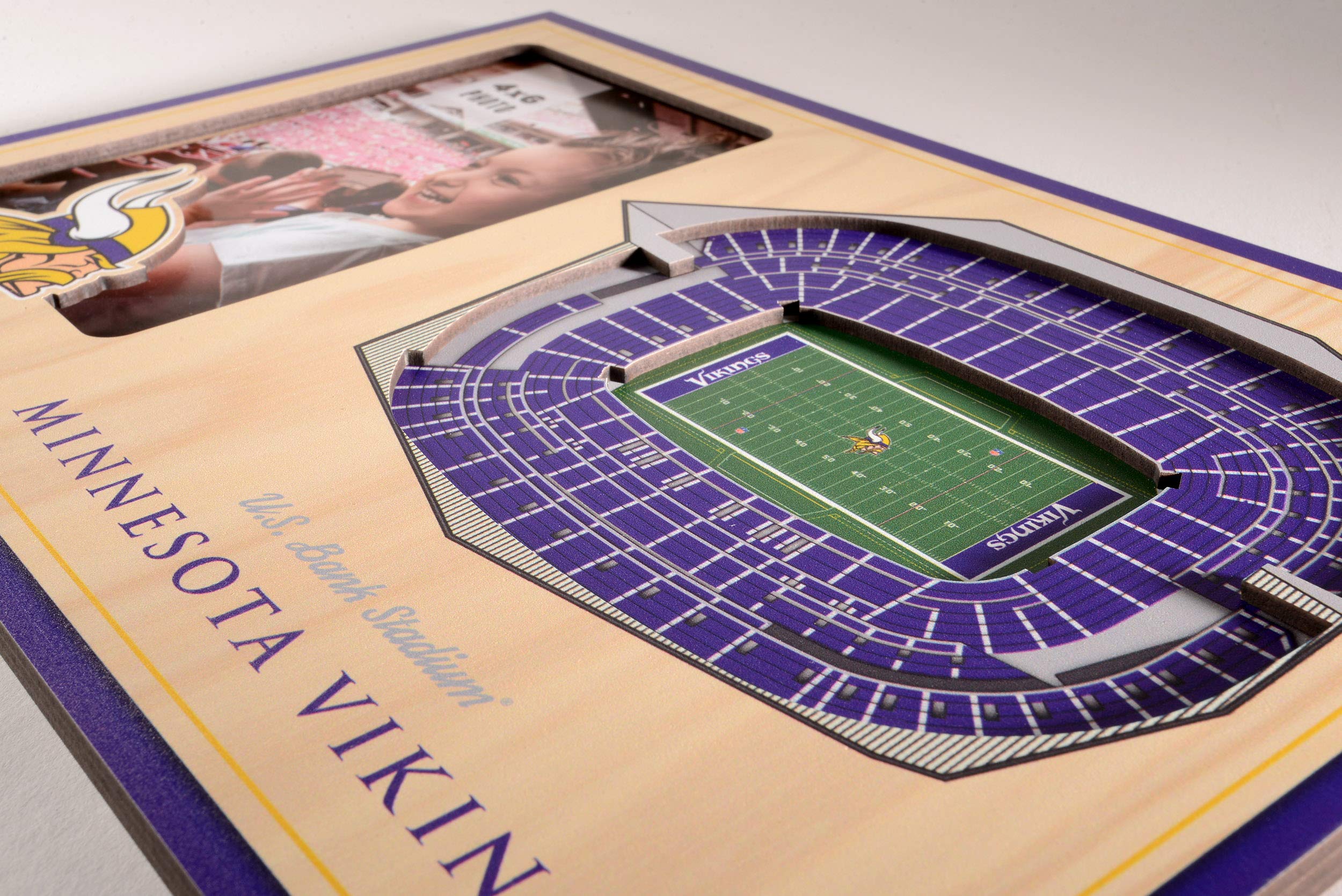 YouTheFan NFL Minnesota Vikings 3D StadiumViews Picture Frame - Sports Collectibles, Sports Memorabilia, Sports Fan Shop, Sports Gifts