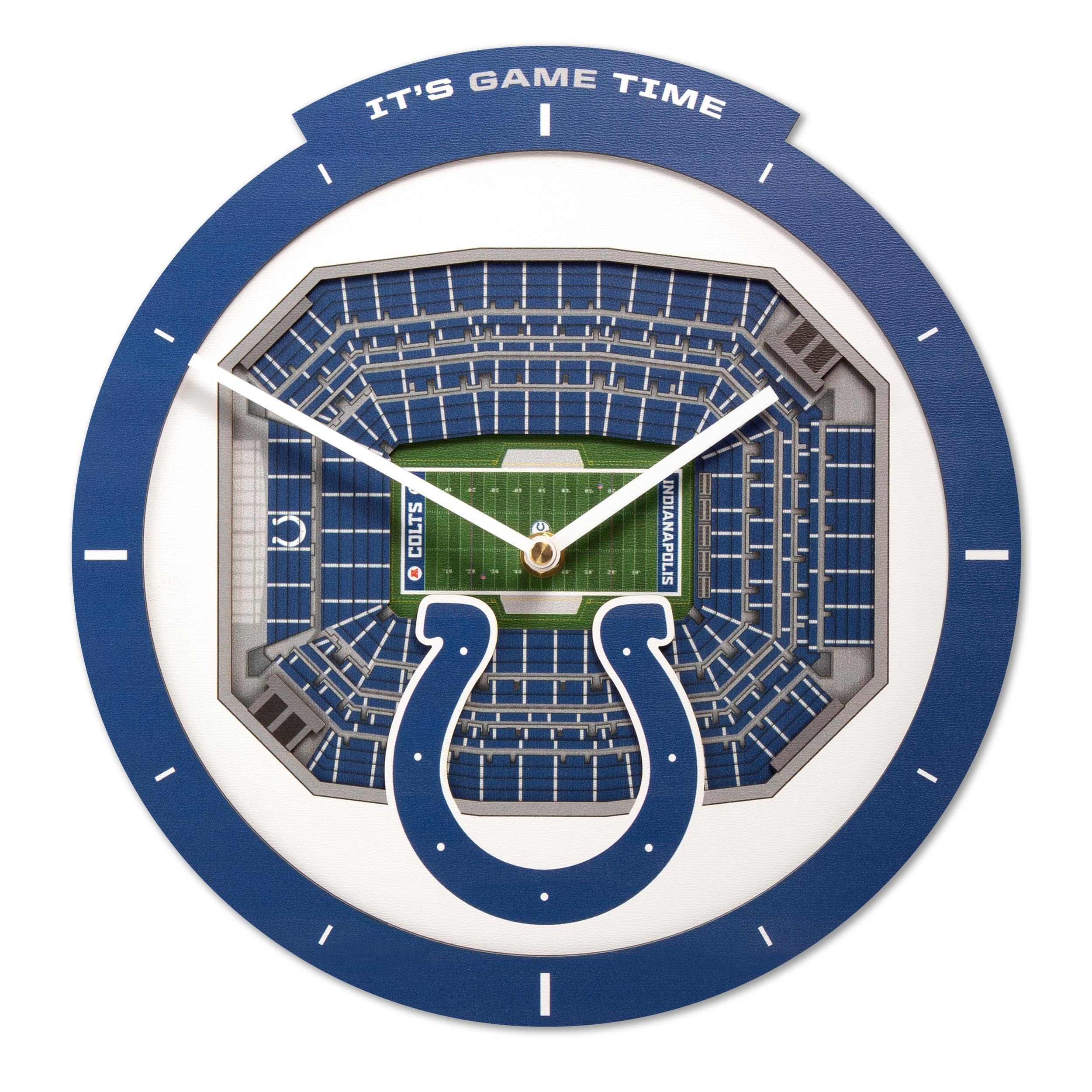 YouTheFan NFL Indianapolis Colts 3D StadiumView Clock - Sports Gifts, Sports Memorabilia, Sports Collectibles, Fan Shop