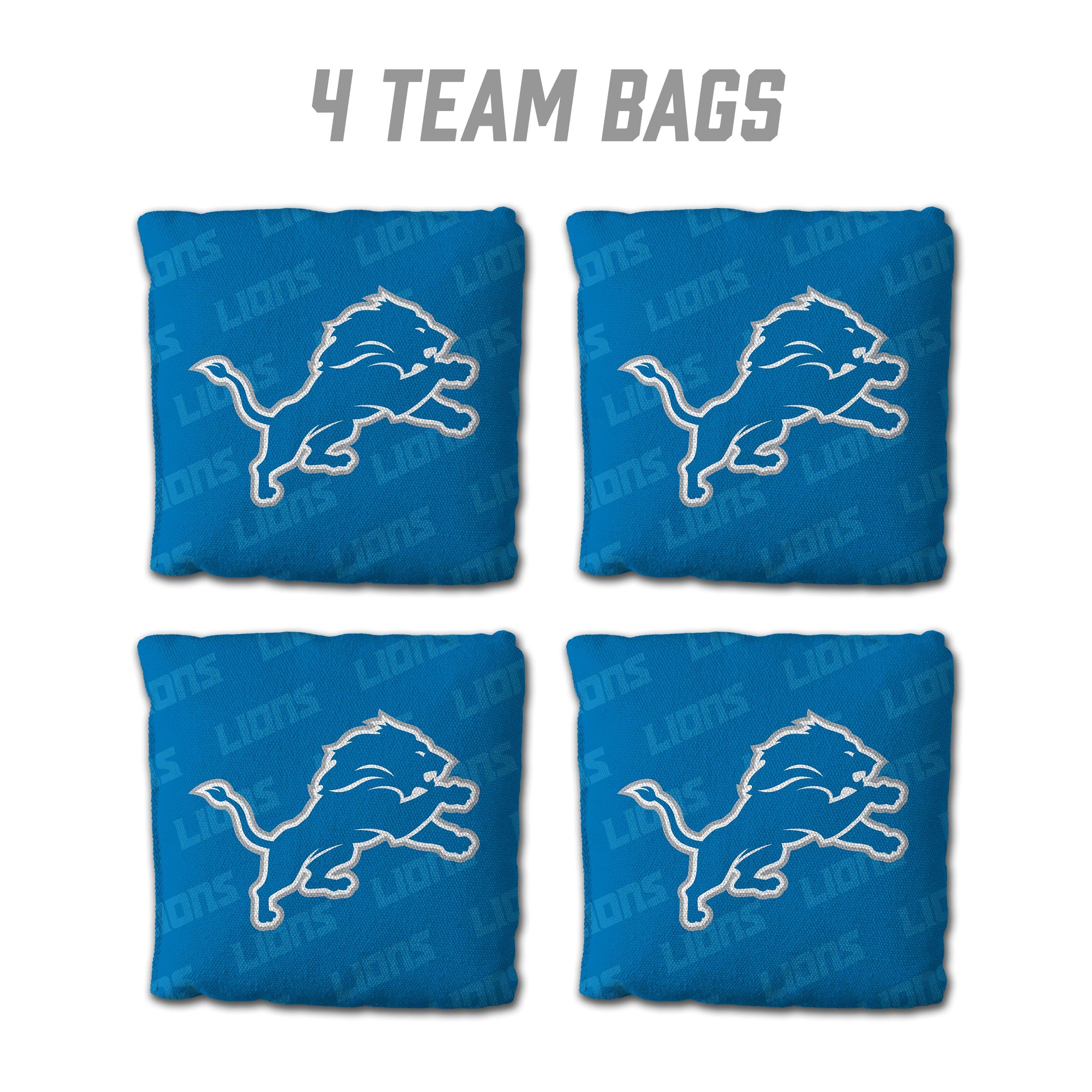 YouTheFan NFL Detroit Lions Cornhole Bags - 4PK - Blue - Sports Collectibles, Sports Memorabilia, Sports Fan Shop, Sports Gifts