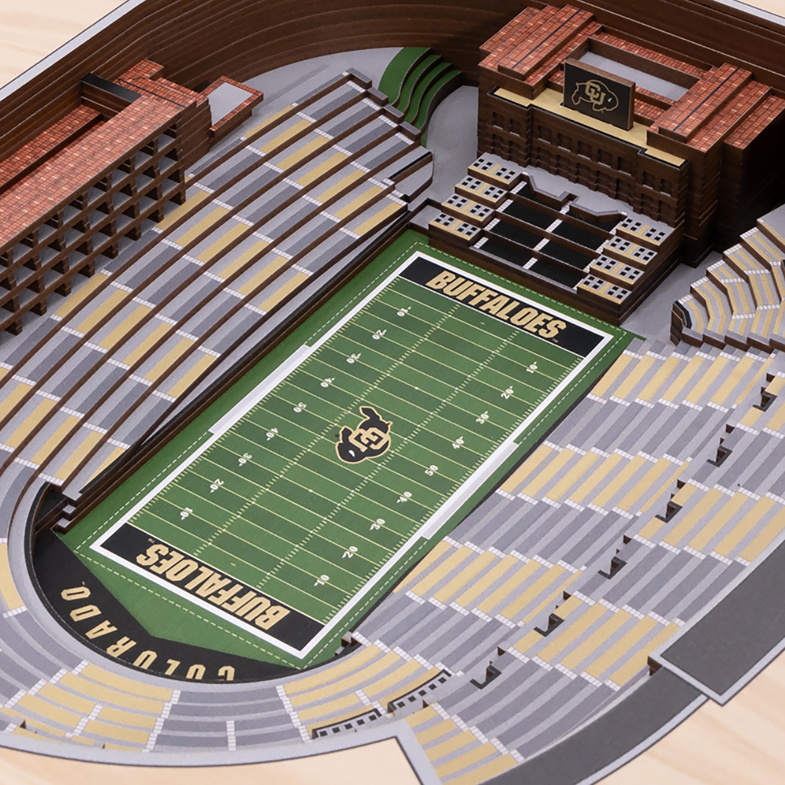 YouTheFan NCAA Colorado Buffaloes 25-Layer StadiumViews 3D Wall Art - Folsom Field - Sports Collectibles, Sports Memorabilia, Sports Fan Shop, Sports Gifts