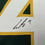 Framed Autographed/Signed Lawrence Butler 35x39 Oakland Green Baseball Jersey Beckett BAS COA