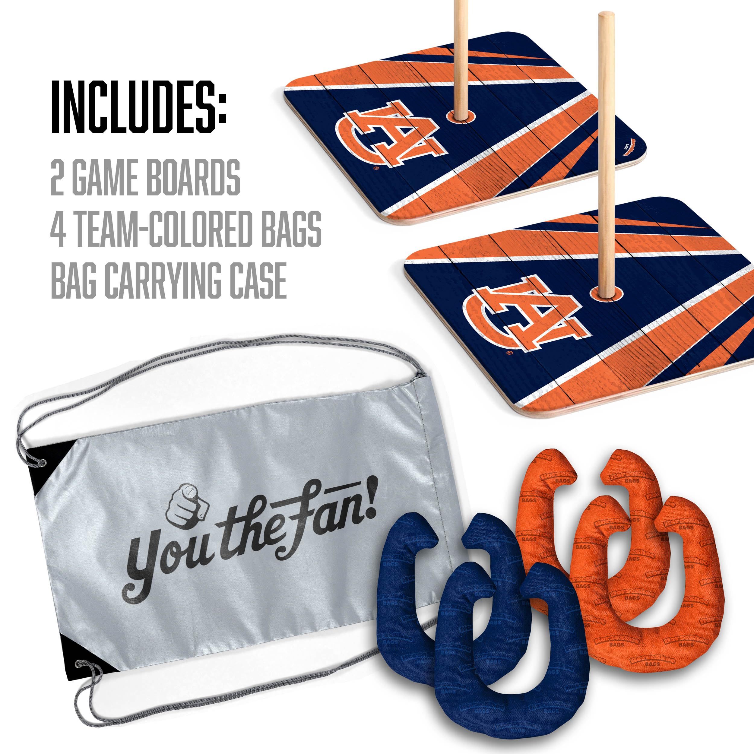 YouTheFan NCAA Auburn Tigers Horseshoe Bags - Sports Collectibles, Sports Memorabilia, Sports Fan Shop, Sports Gifts