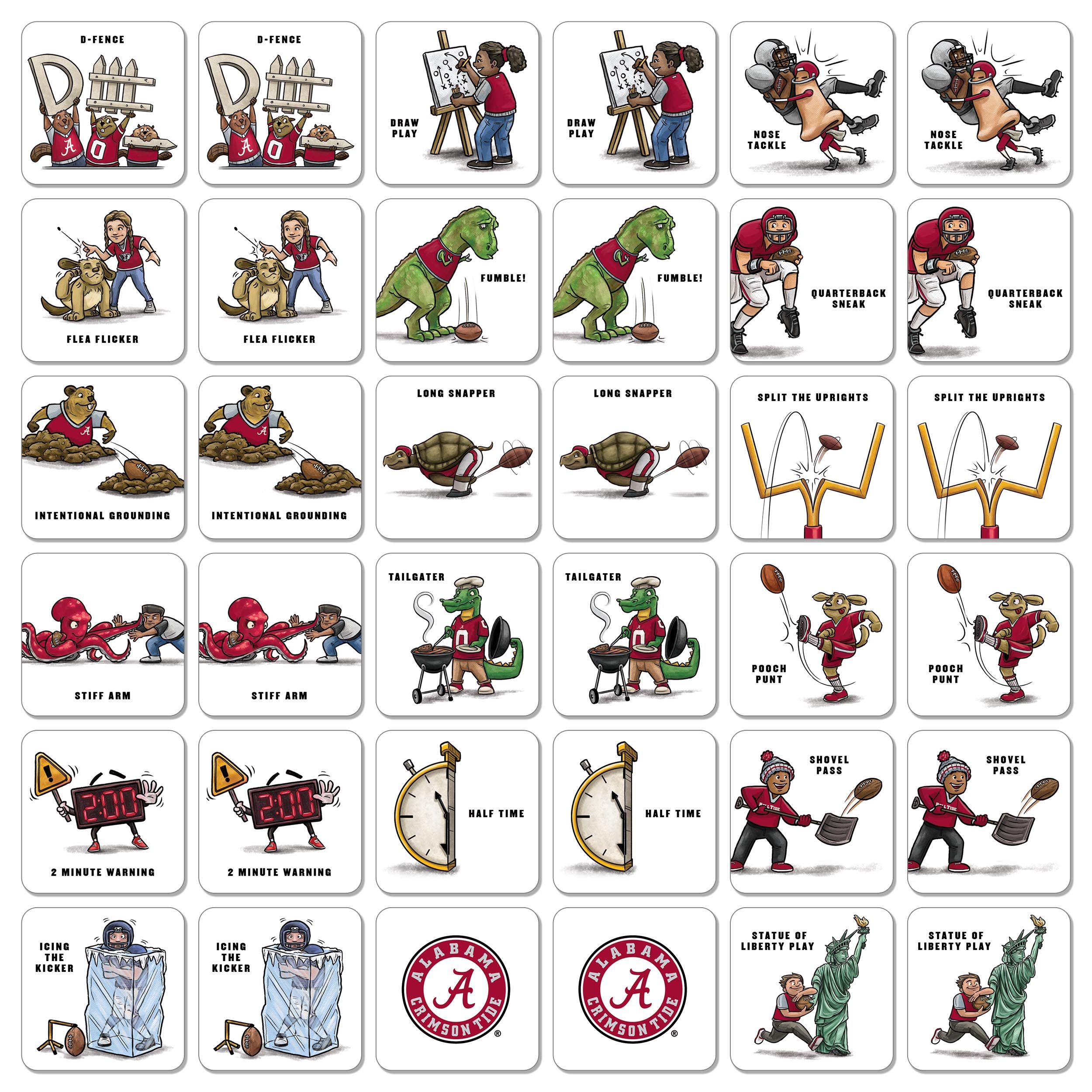 YouTheFan Memory Match YouTheFan NCAA Memory Match Game, Team Colors, Medium US - Sports Collectibles, Sports Memorabilia, Sports Fan Shop, Sports Gifts