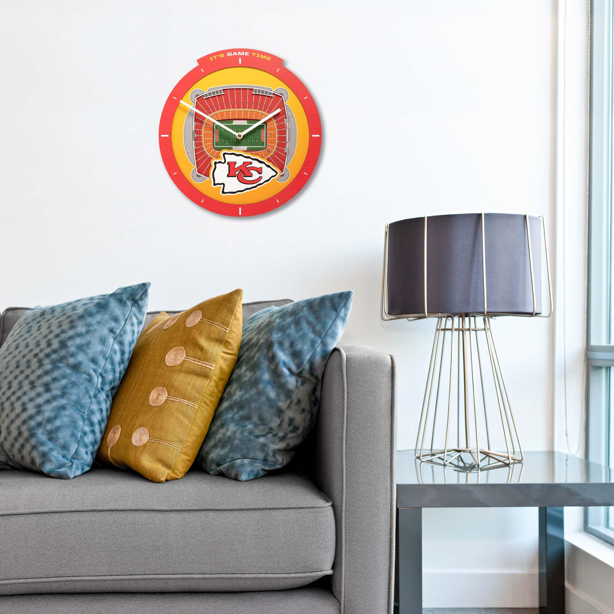 YouTheFan NFL Kansas City Chiefs 3D StadiumView Clock - Sports Collectibles, Sports Memorabilia, Sports Fan Shop, Sports Gifts