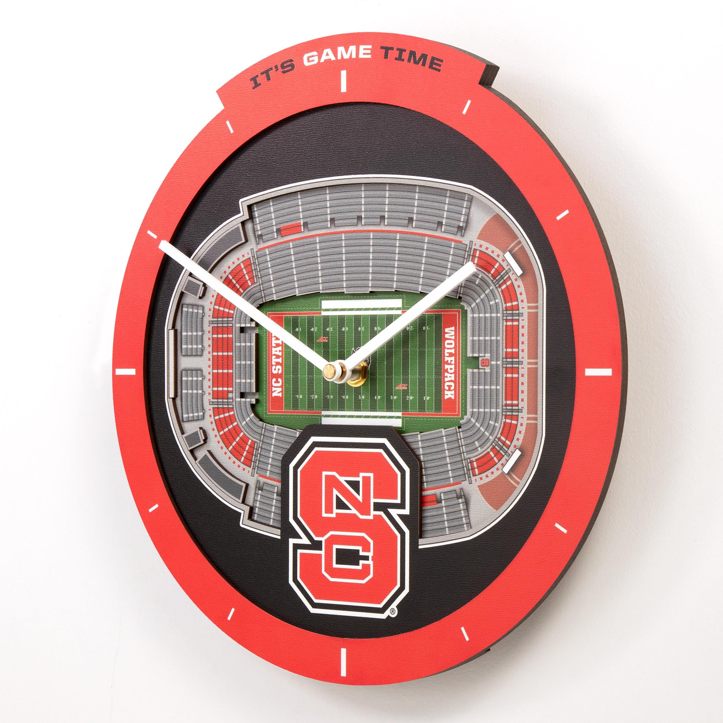 YouTheFan NCAA NC State Wolfpack 3D StadiumView Clock - Sports Collectibles, Sports Memorabilia, Sports Fan Shop, Sports Gifts