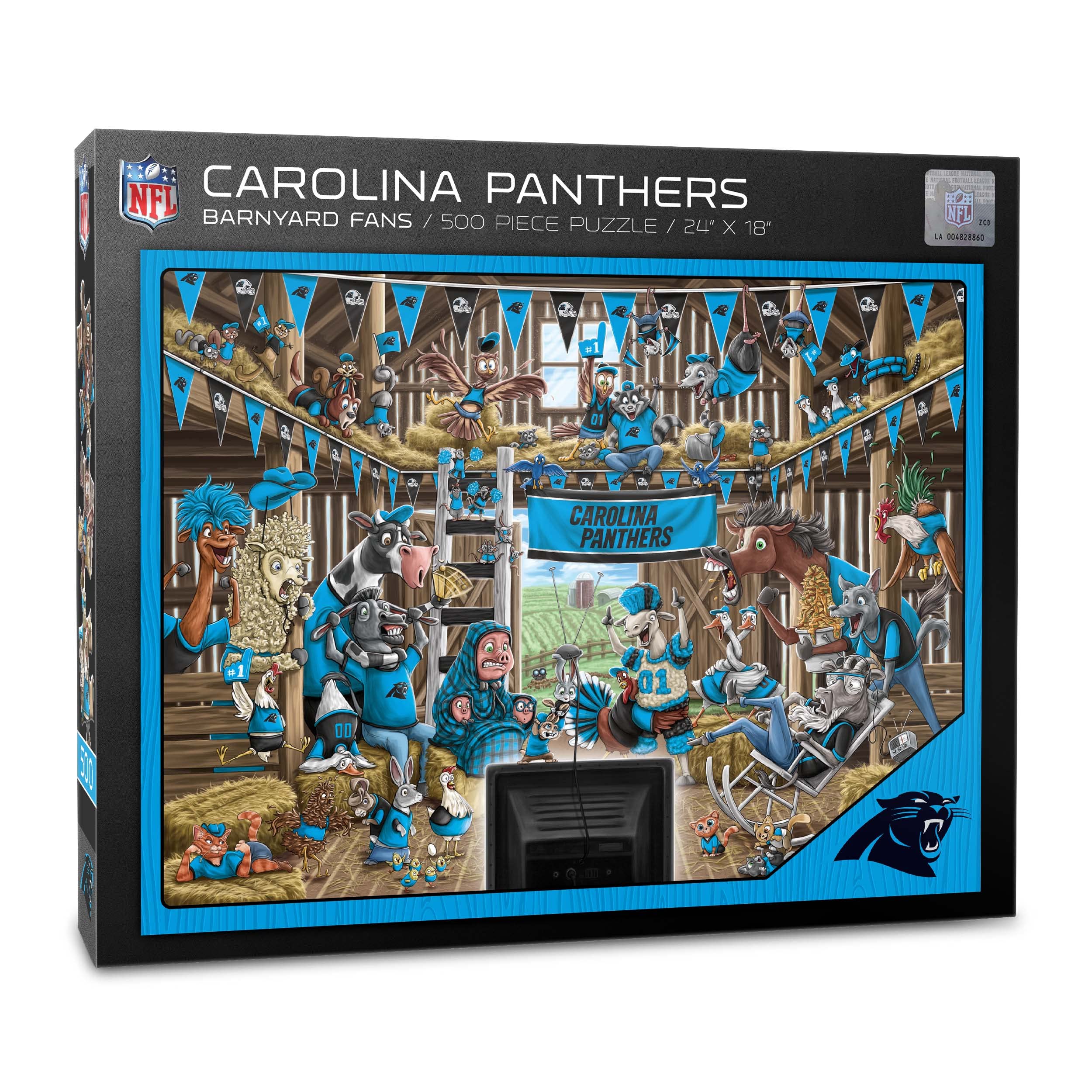 YouTheFan NFL Carolina Panthers Barnyard Fans 500pc Puzzle - Sports Collectibles, Sports Memorabilia, Sports Fan Shop, Sports Gifts