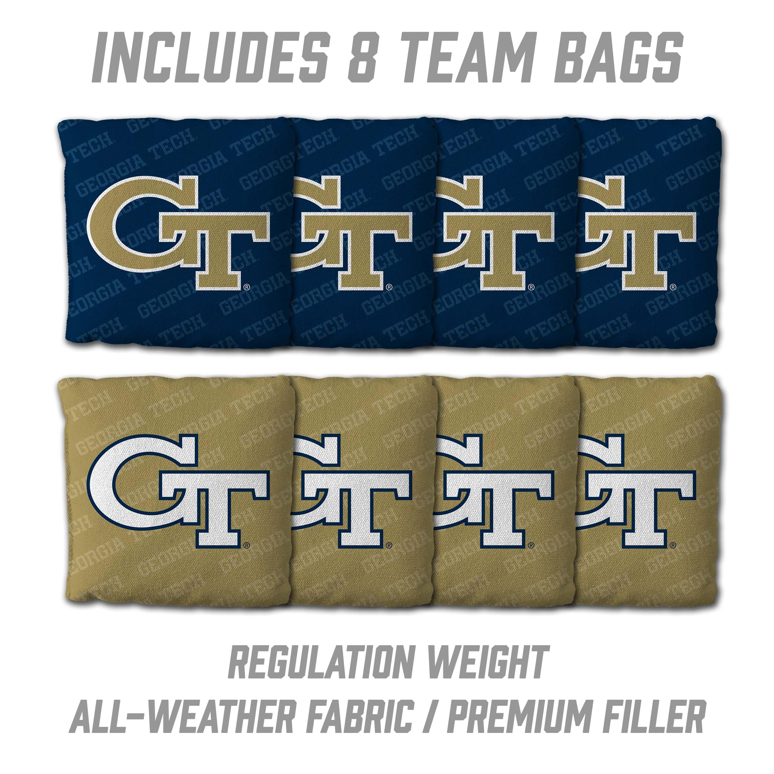 YouTheFan NCAA Georgia Tech Yellow Jackets 2’ x 3’ Wood Cornhole Game with Logo Bags - Sports Collectibles, Sports Memorabilia, Sports Fan Shop, Sports Gifts