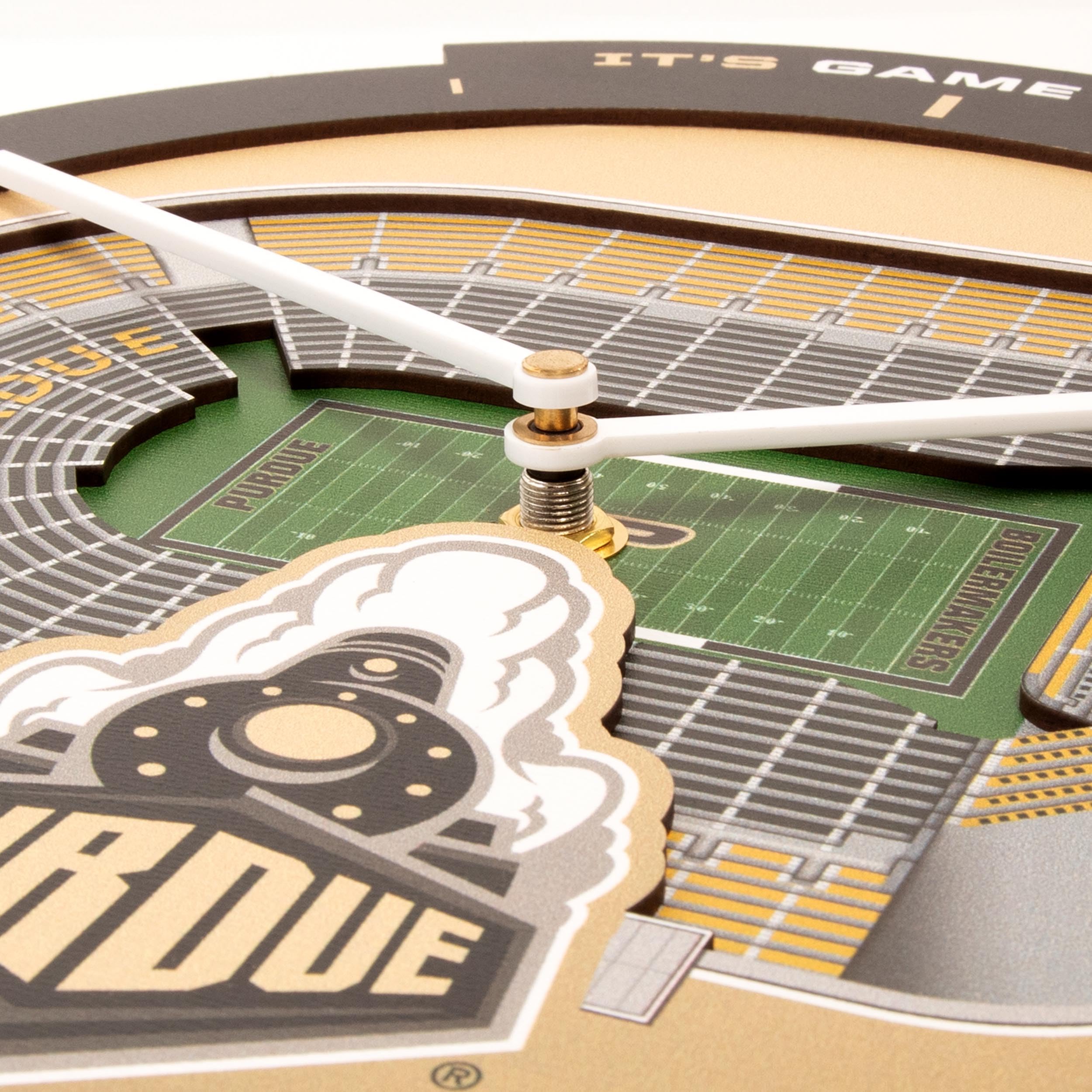 YouTheFan NCAA Purdue Boilermakers FB 3D StadiumView Clock - Sports Collectibles, Sports Memorabilia, Sports Fan Shop, Sports Gifts