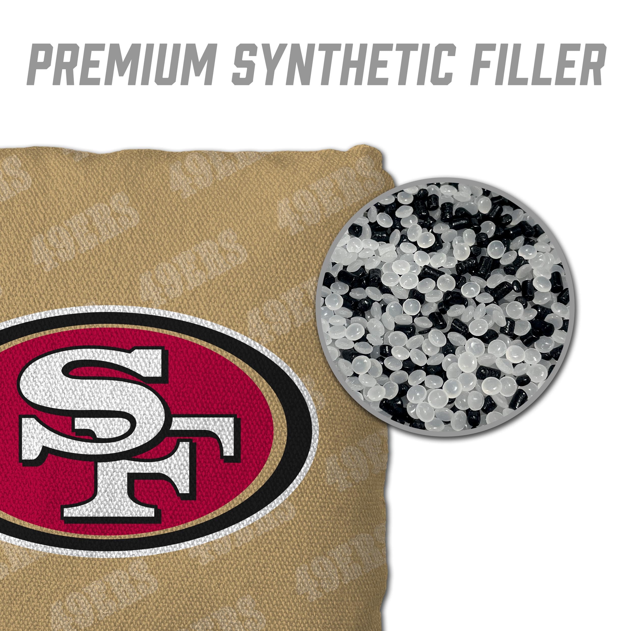 YouTheFan NFL San Francisco 49ers Cornhole Bags - 4PK - Gold - Sports Collectibles, Sports Memorabilia, Sports Fan Shop, Sports Gifts