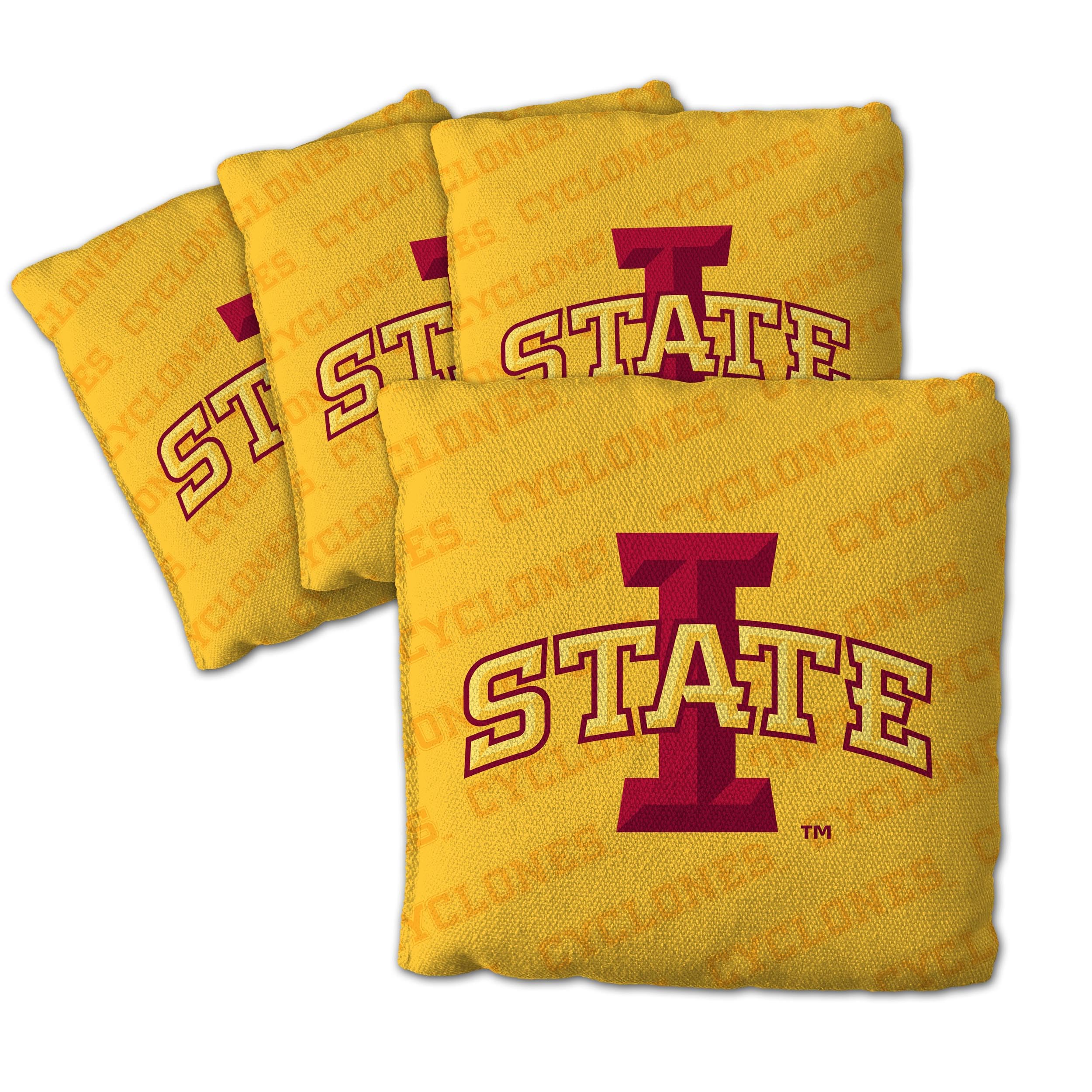 YouTheFan NCAA Iowa State Cyclones Cornhole Bags - 4PK - Yellow - Sports Collectibles, Sports Memorabilia, Sports Fan Shop, Sports Gifts