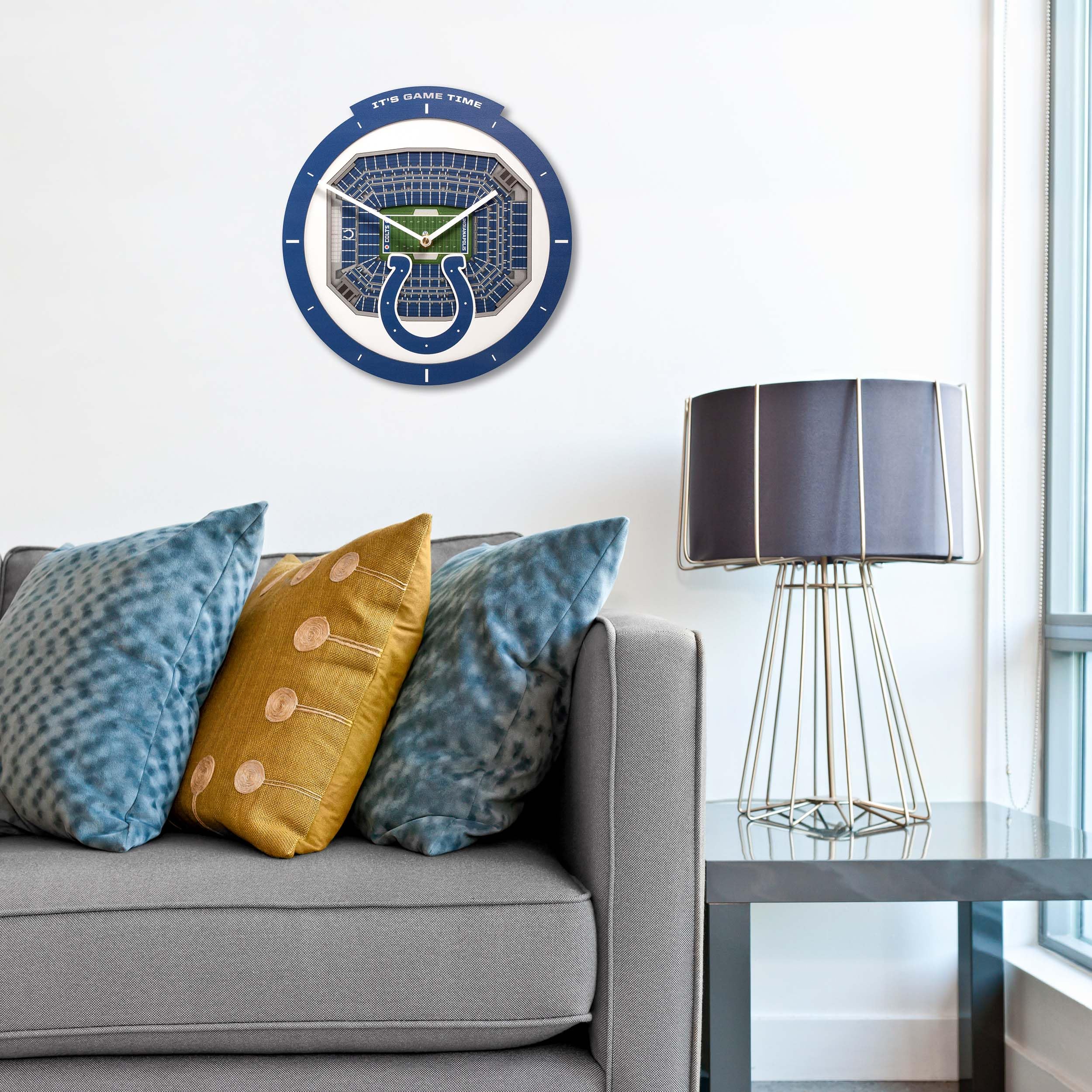 YouTheFan NFL Indianapolis Colts 3D StadiumView Clock - Sports Gifts, Sports Memorabilia, Sports Collectibles, Fan Shop