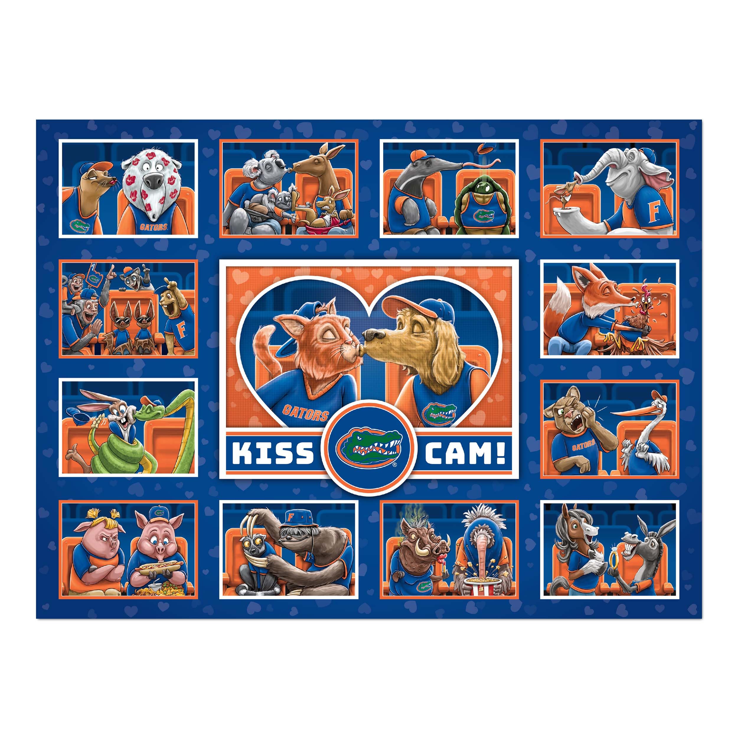 YouTheFan NCAA Florida Gators Kiss Cam 500pc Puzzle - Sports Collectibles, Sports Memorabilia, Sports Fan Shop, Sports Gifts